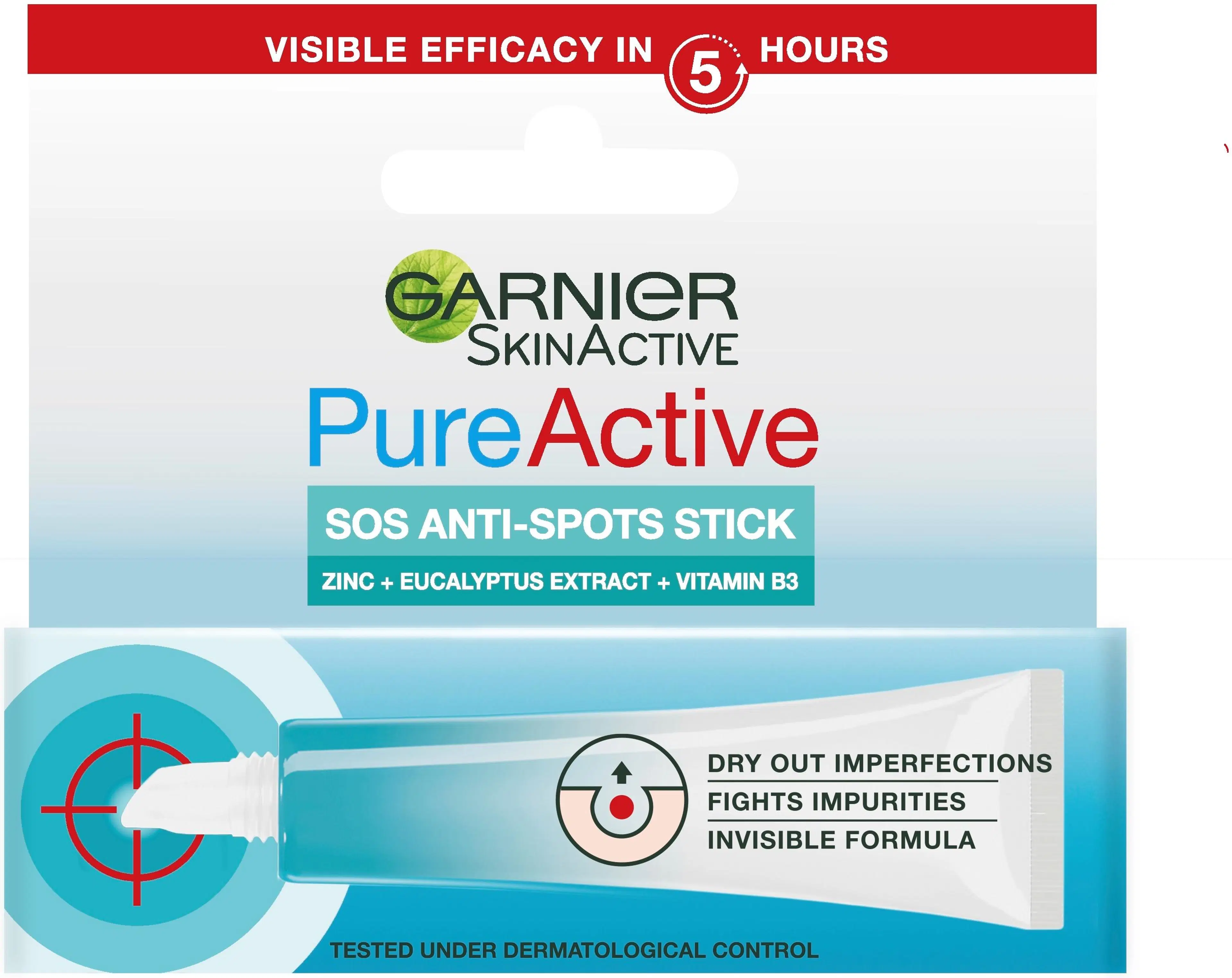 Garnier Pure Active sos anti-spots stick -geelipuikko epäpuhtauksia vastaan 10ml