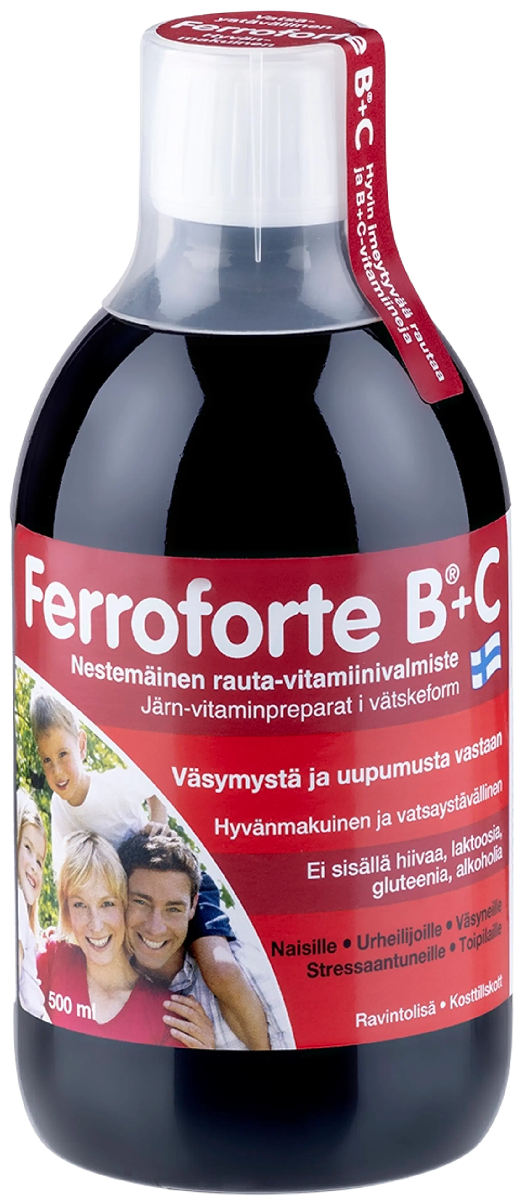 Ferroforte B + C vahva nestemäinen rauta-vitamiinivalmiste 500 ml