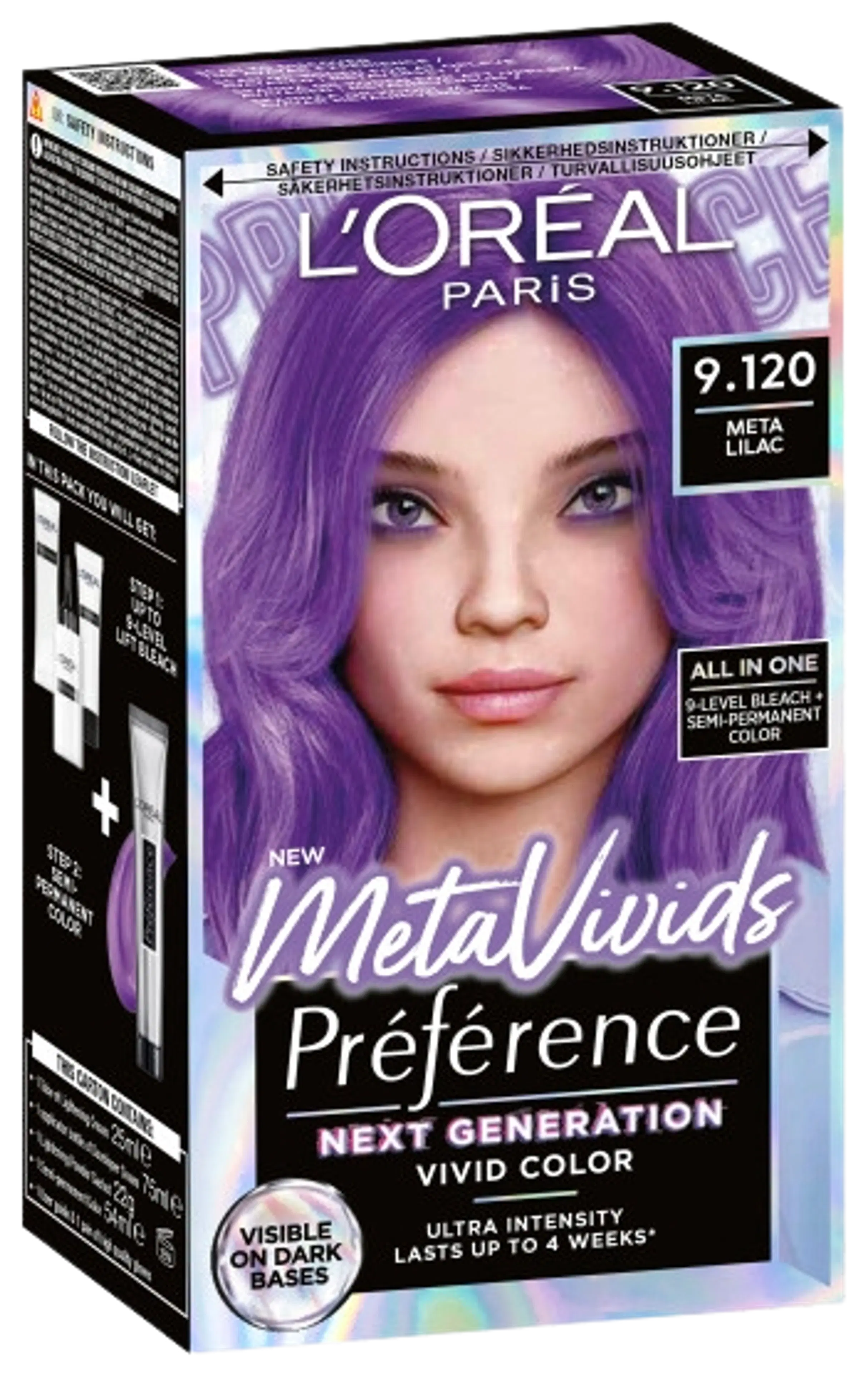 L'Oréal Paris Préférence Metavivids Lilac 9.120 vaalennus ja sävyte 1kpl