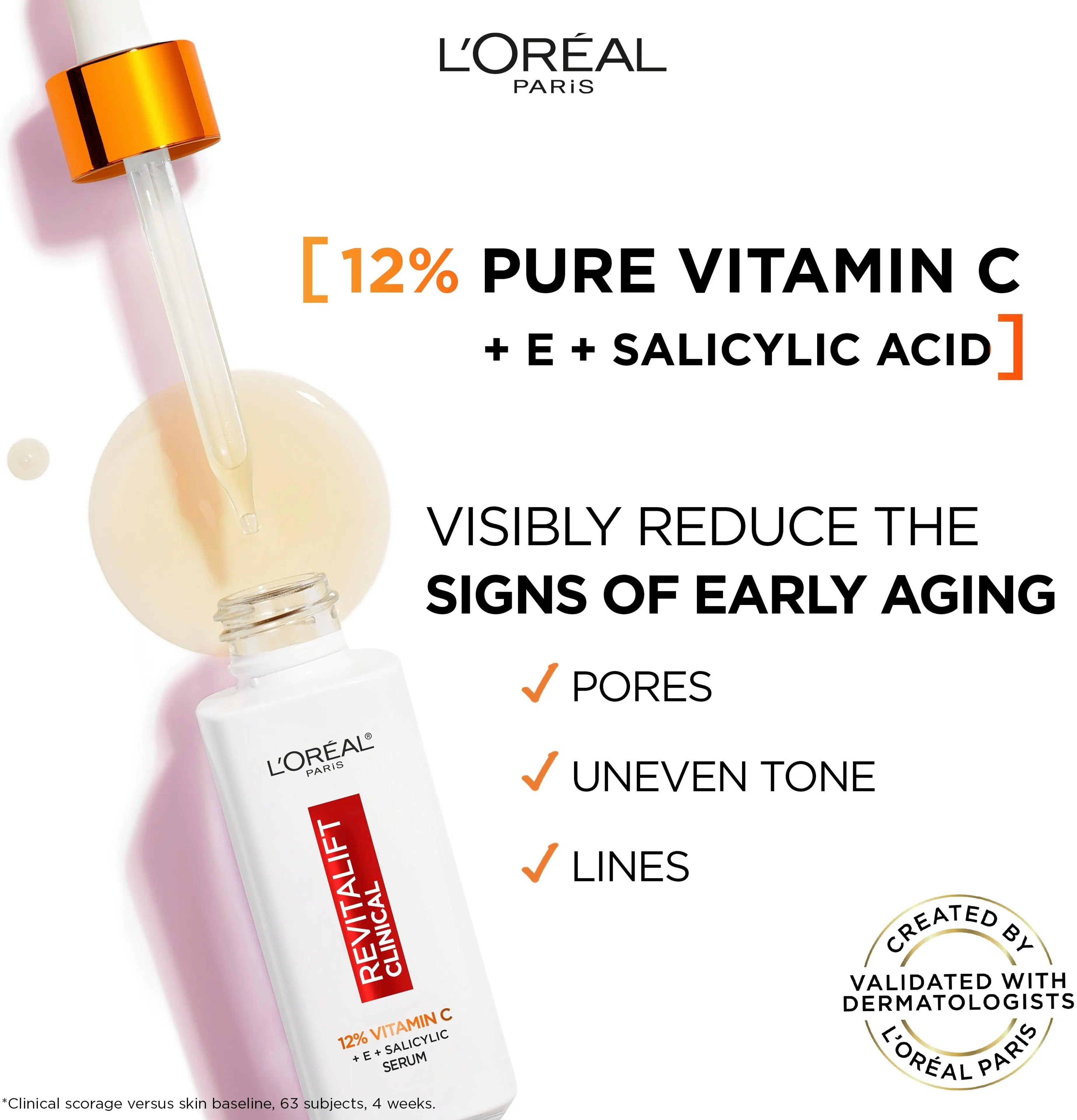 L'Oréal Paris Revitalift Clinical 12% Pure Vitamin C Serum seerumi normaalille iholle 30ml