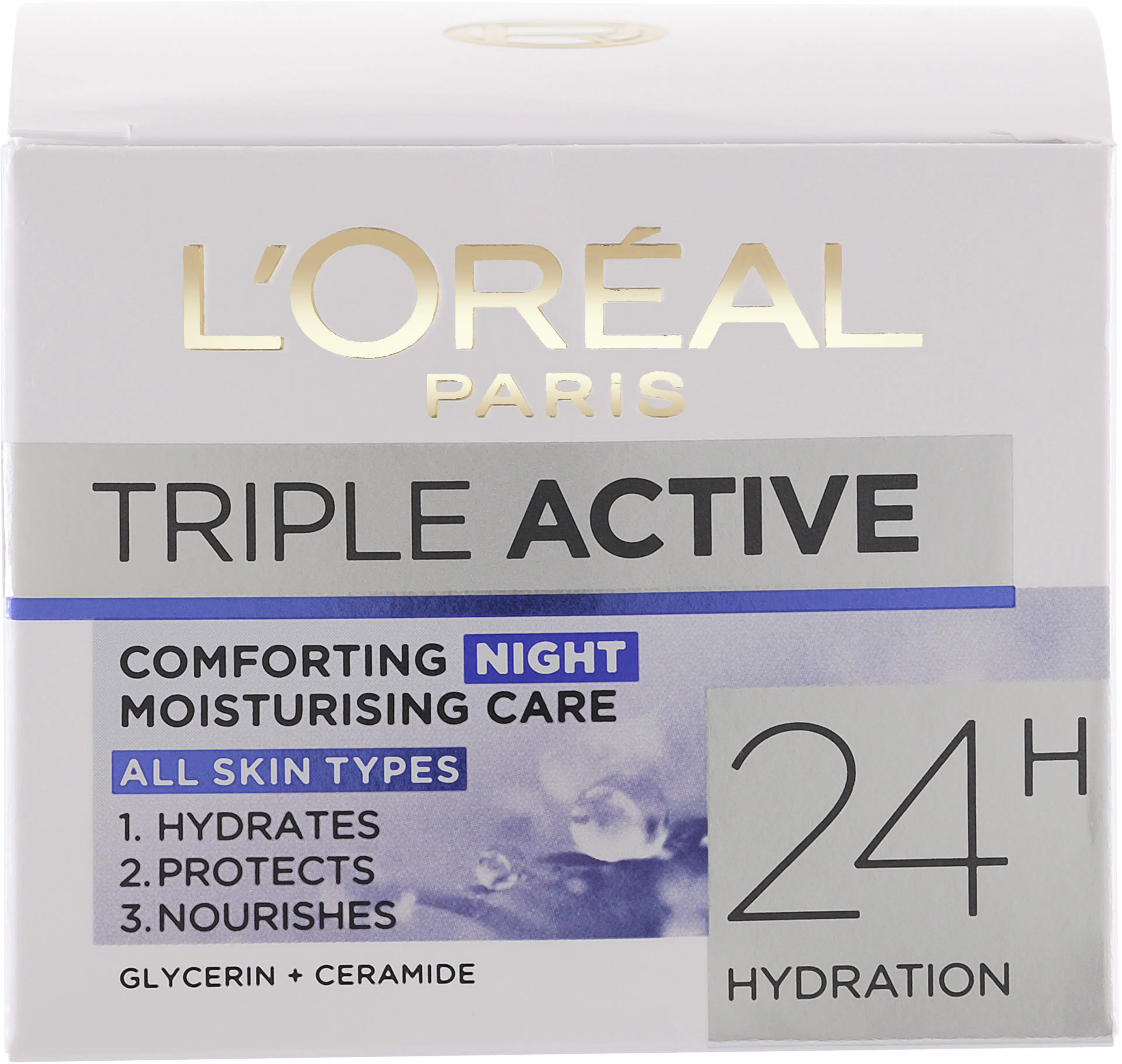 L'Oréal Paris Triple Active kosteuttava yövoide 50ml