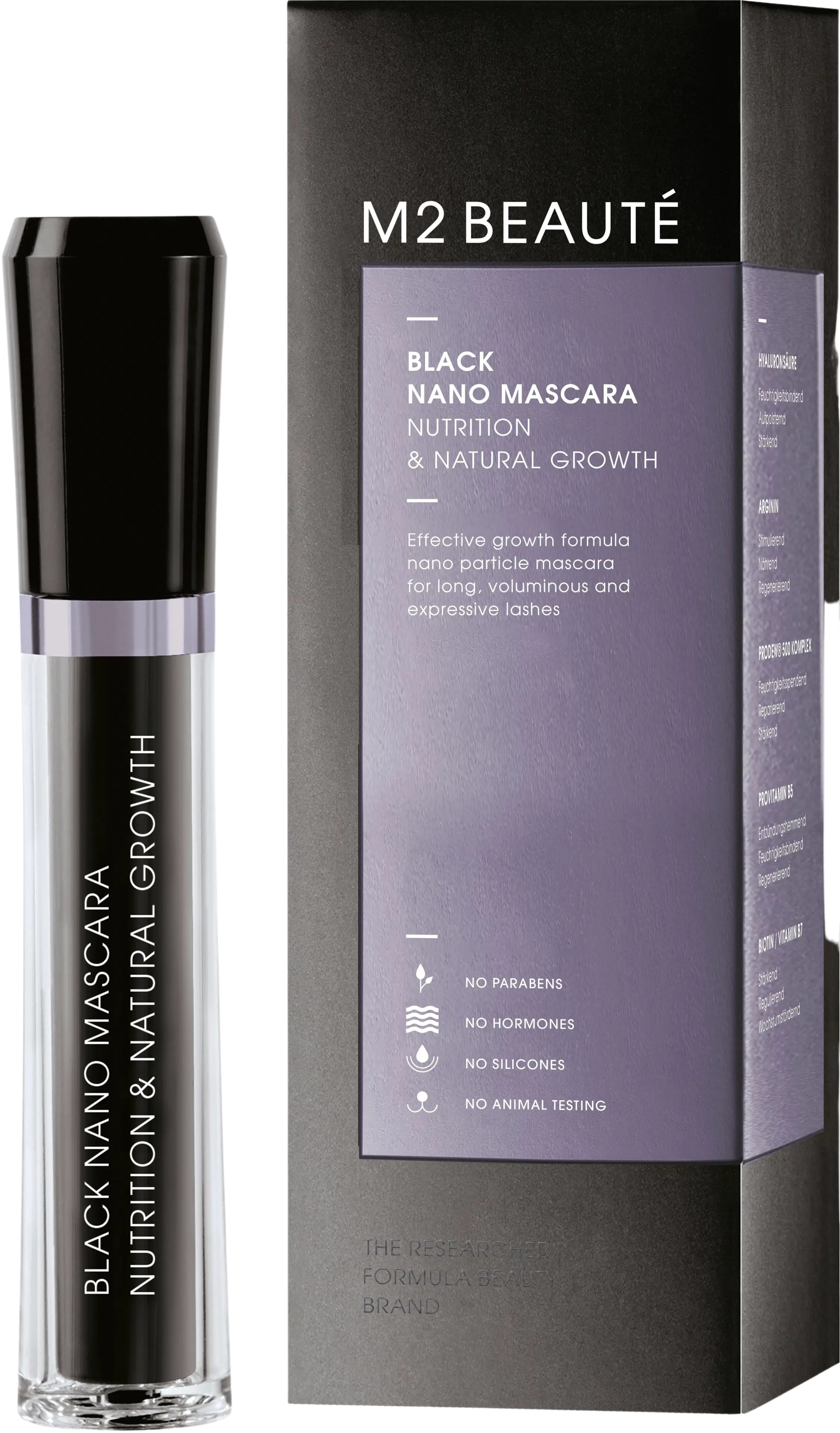 M2 Beauté Nutrition & Natural Growth Black Nano Mascara 6 ml