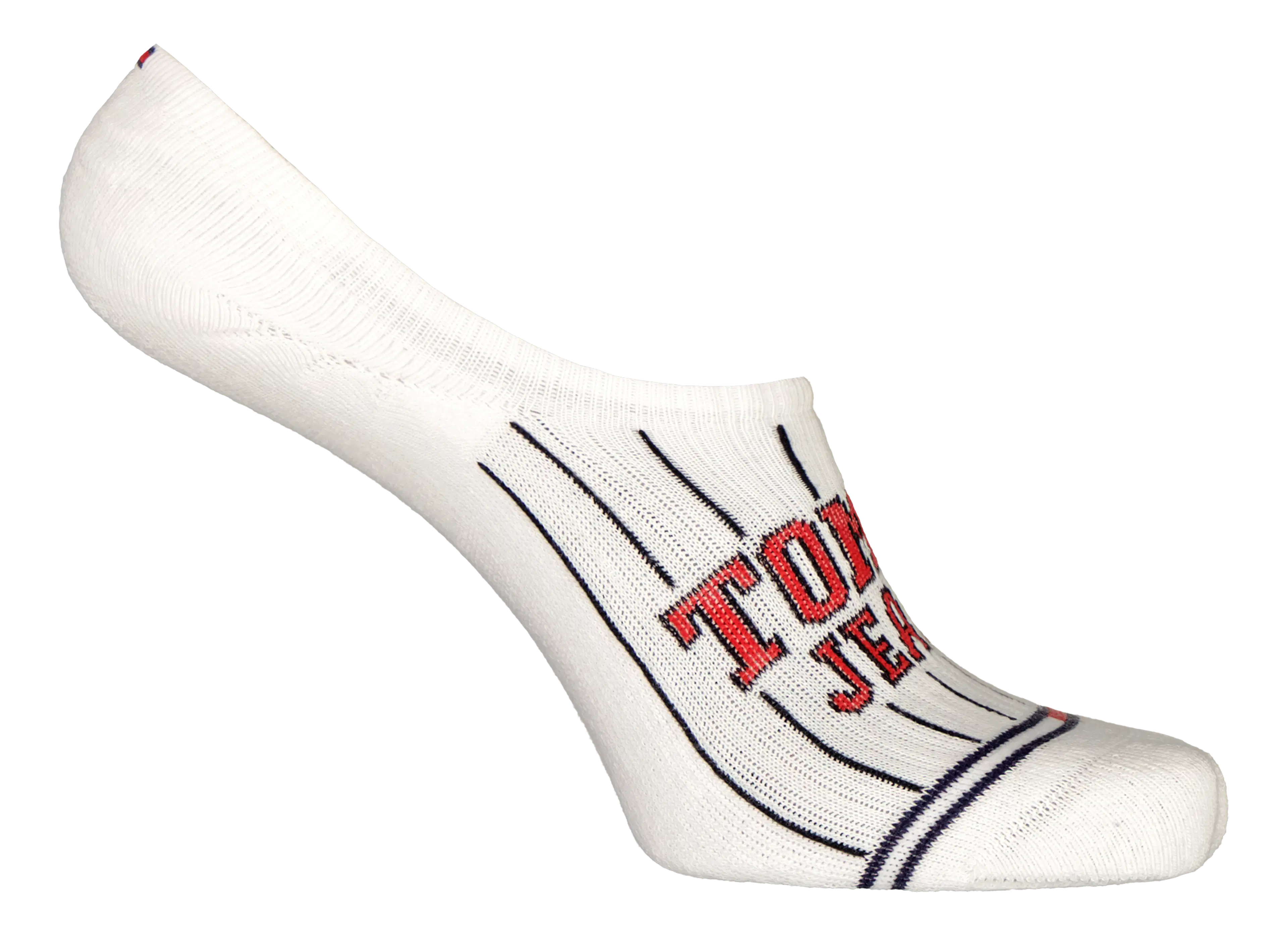 Tommy Jeans Footie High-Cut 1P Pinstripe -sukat