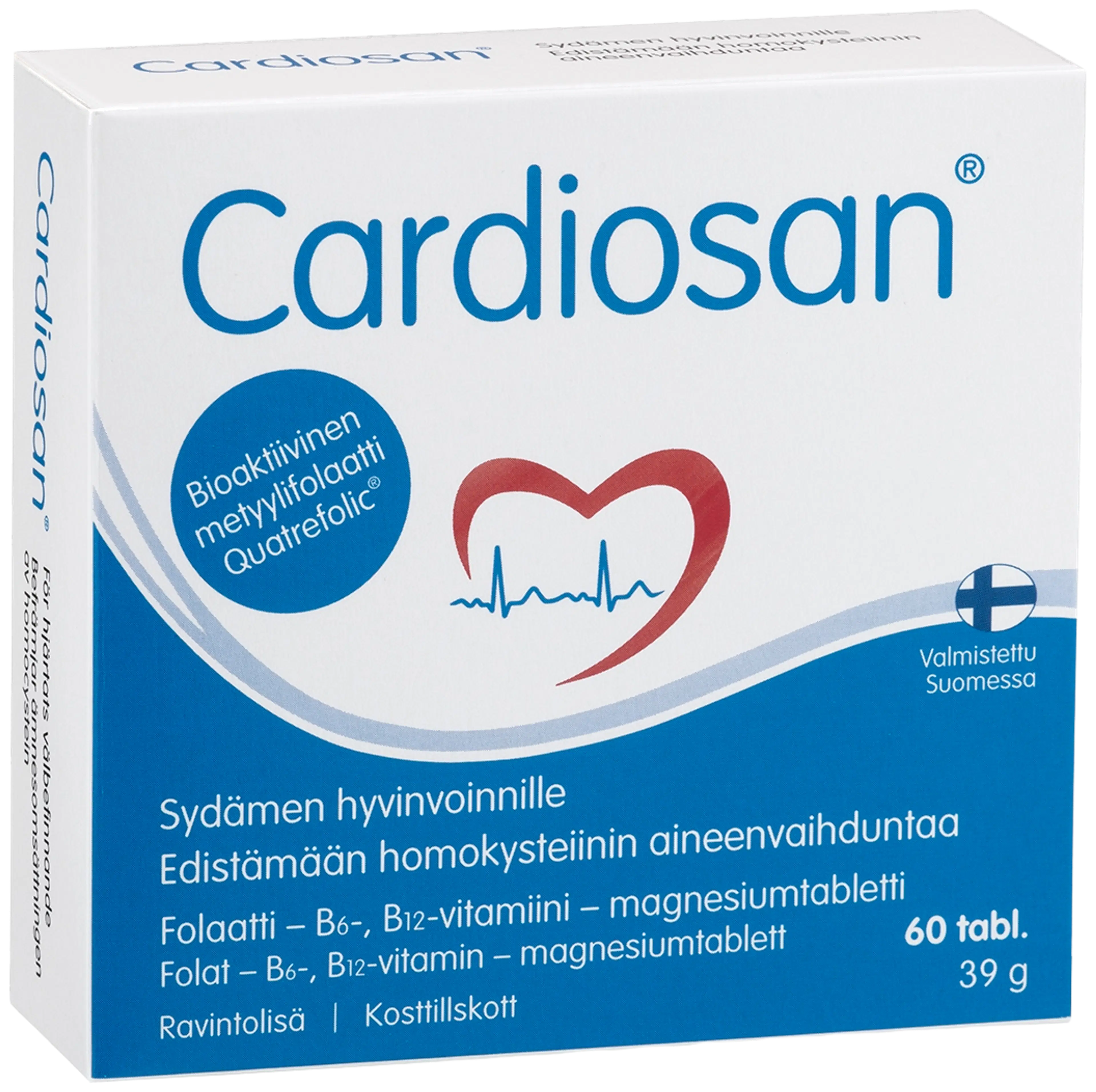 Cardiosan Folaatti-vitamiini-magnesiumtabletti 60 tabl