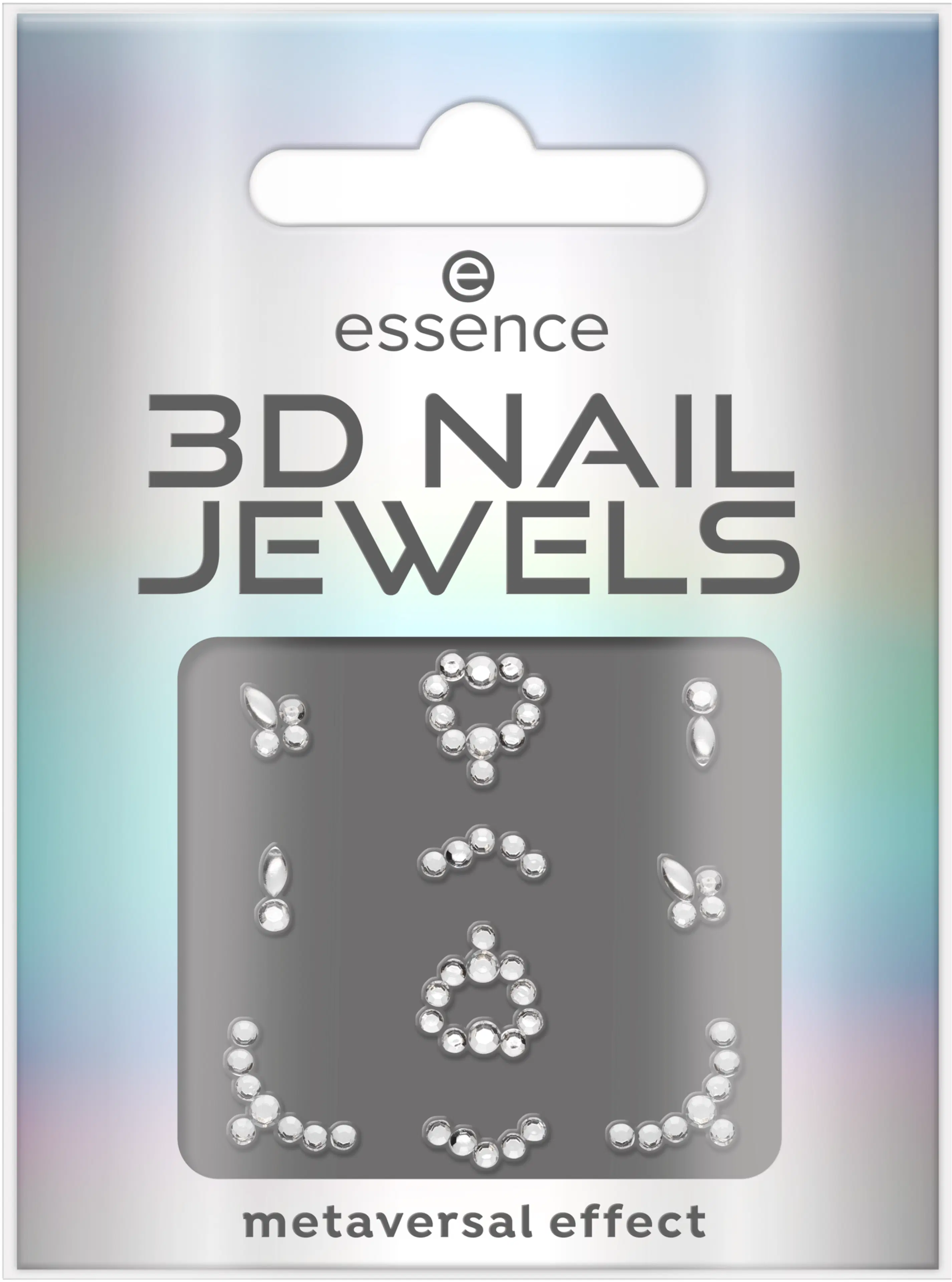 essence 3D NAIL JEWELS 02 mirror universe kynsikoristeet 10 kpl