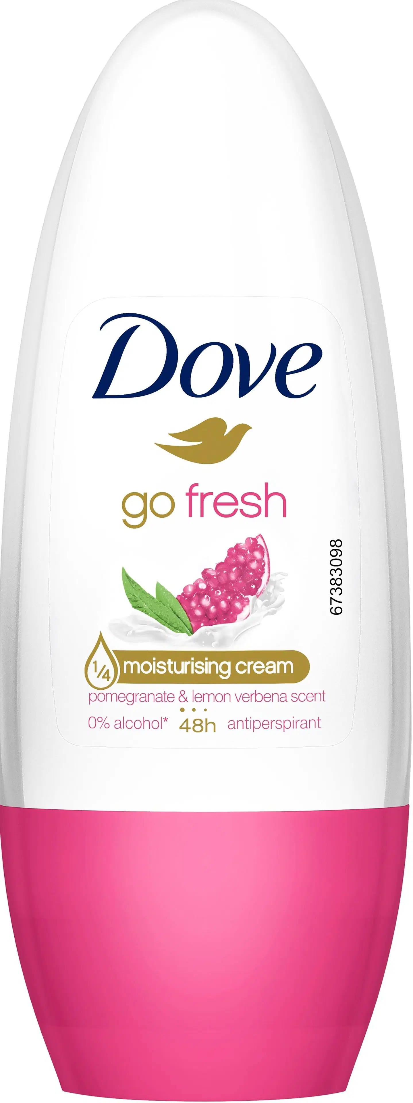 Dove Go Fresh Pomegranate Antiperspirantti Deodorantti Roll-on 48 h suoja Hellävarainen iholle 50 ml