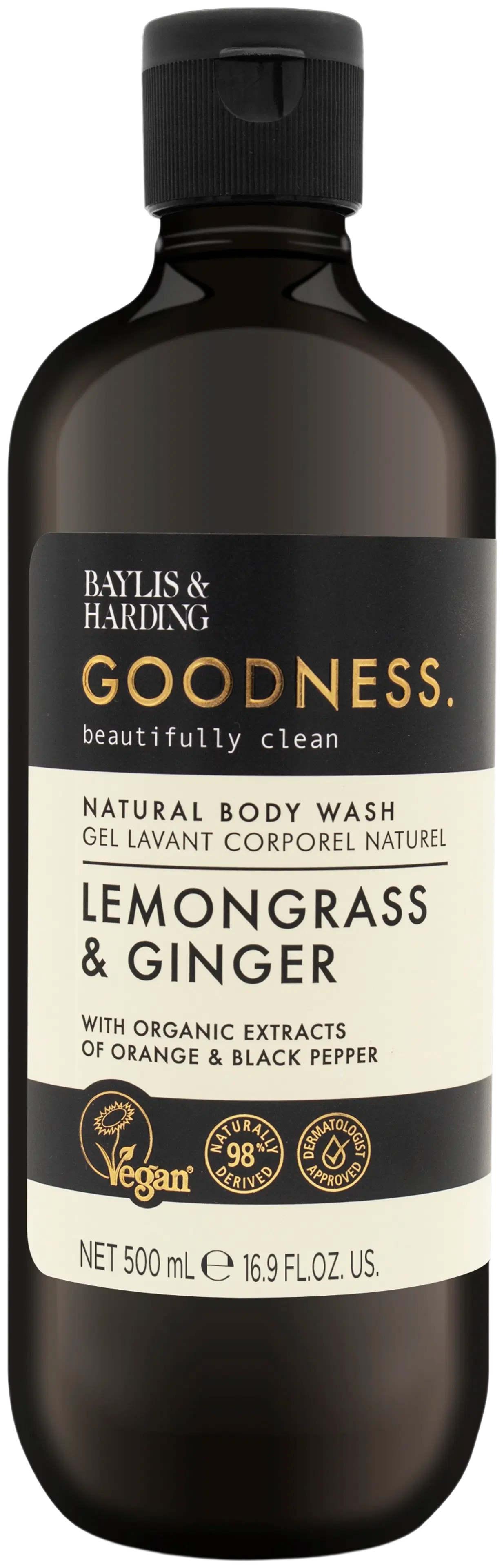 Baylis & Harding Goodness Lemongrass & Ginger 500ml suihkusaippua