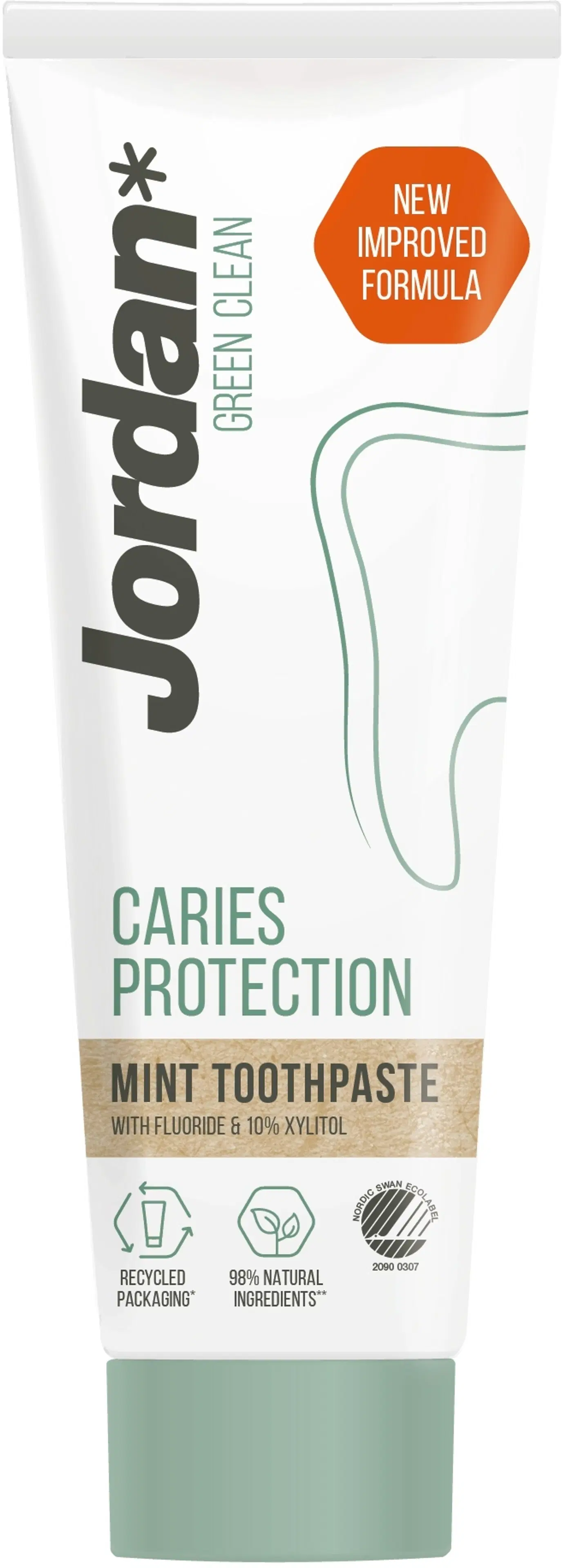 Jordan Green Clean Caries Protection Toothpaste hammastahna 75ml