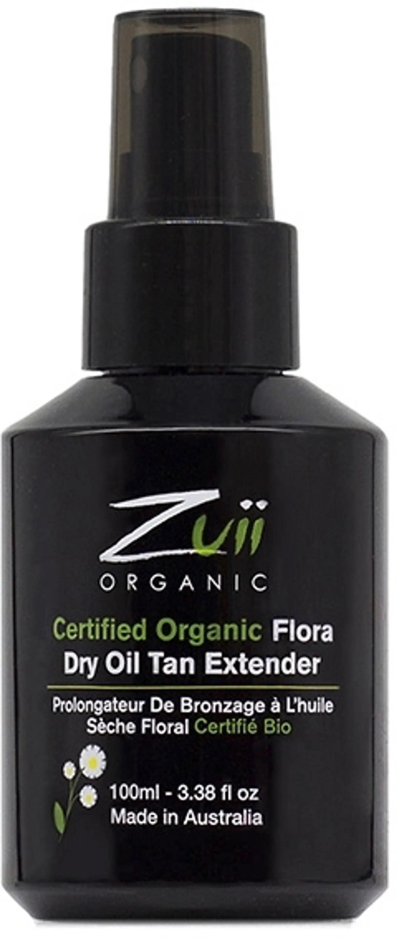 Zuii Organic Flora Dry Oil Tan Extender rusketusta pidentävä kuivaöljy 100ml