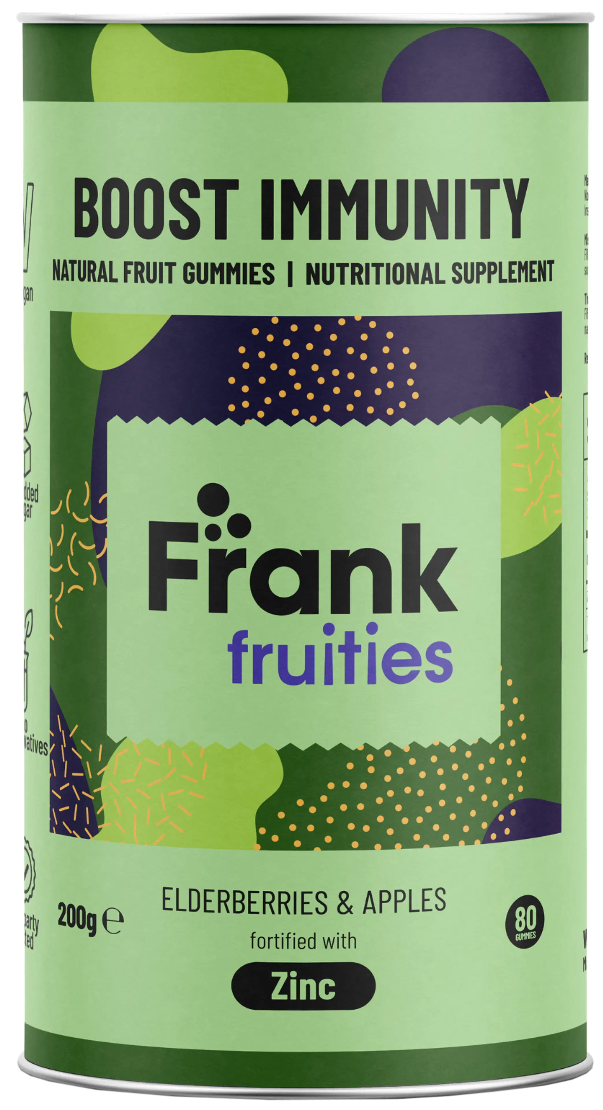 Frank fruities Boost immunity ravintolisä 80 kpl