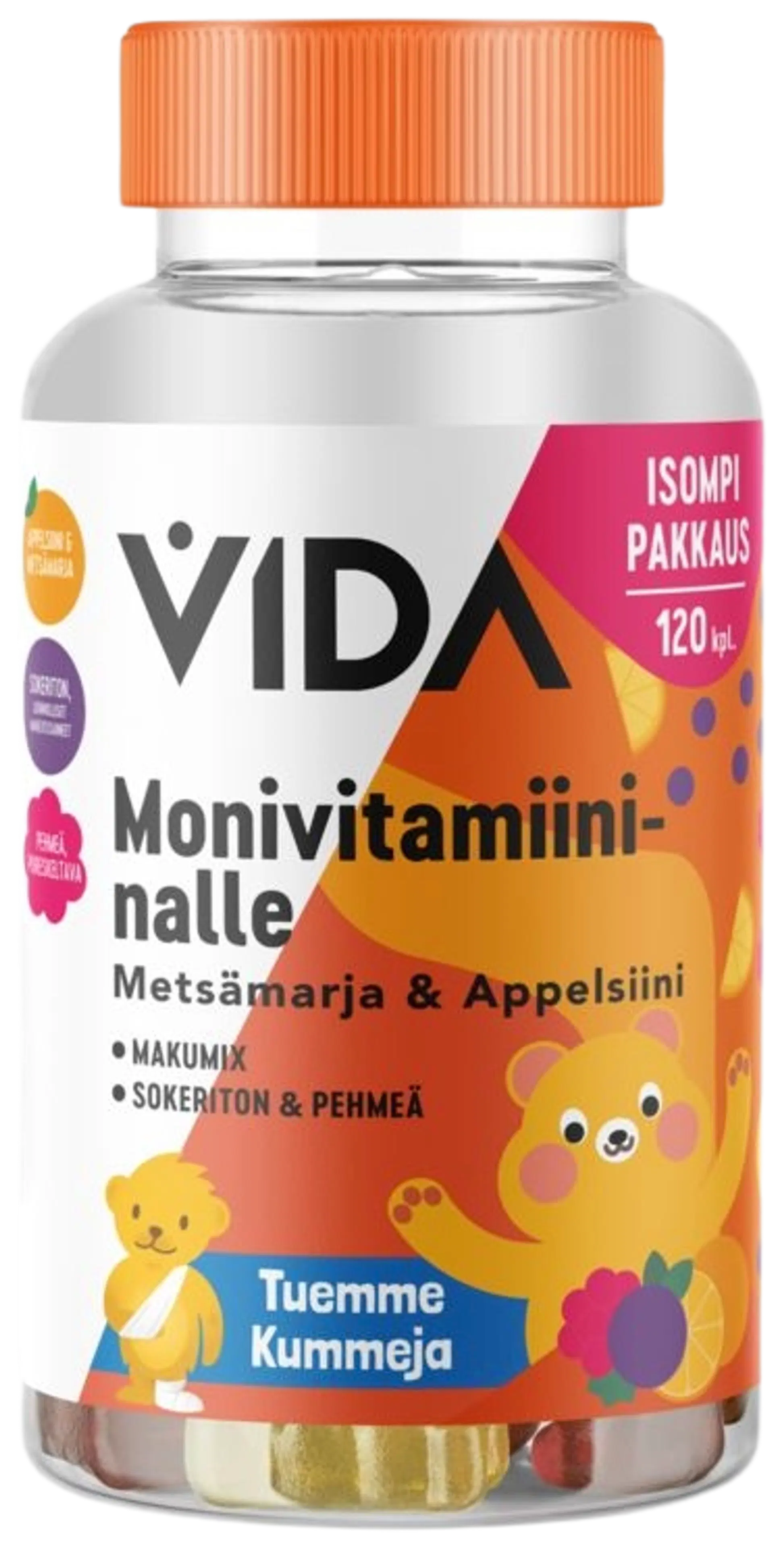 Vida Monivitamiininalle metsämarja & appelsiini 120 kpl / 240 g