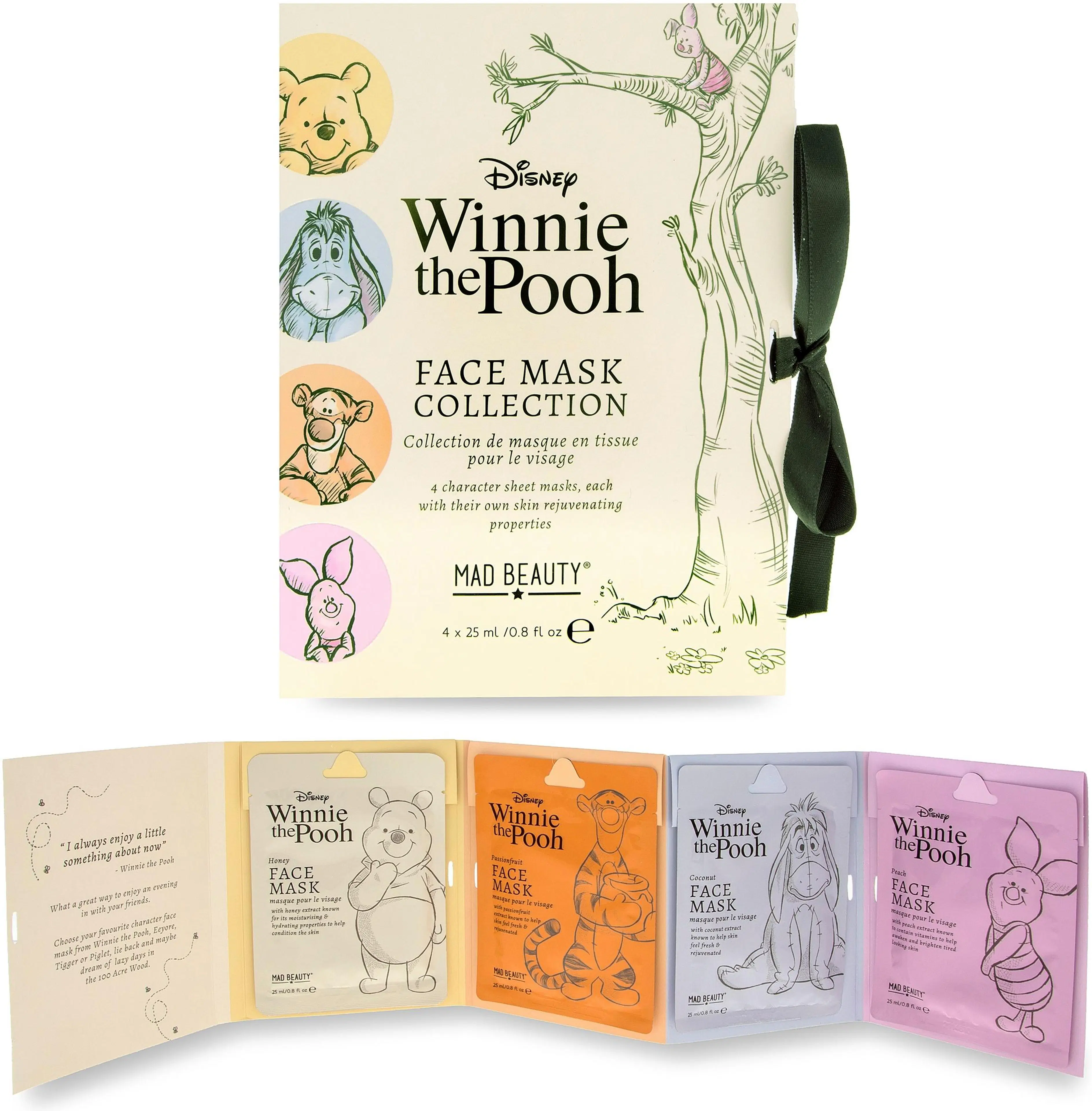 Mad Beauty  Winnie The Pooh Sheet Face Mask Collection -Kasvonaamiopakkaus