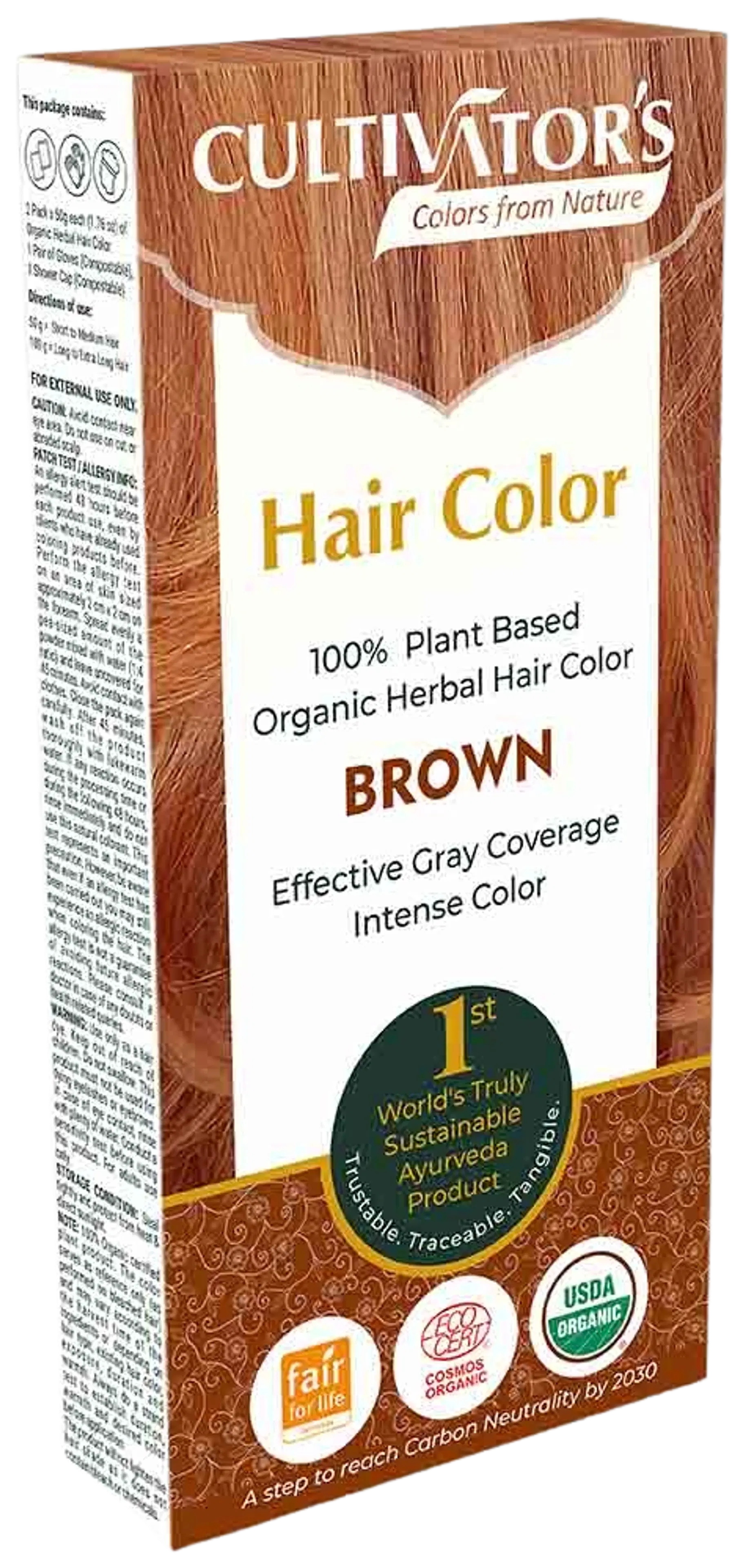 Cultivator's Hair Color Kasviväri Brown 100g