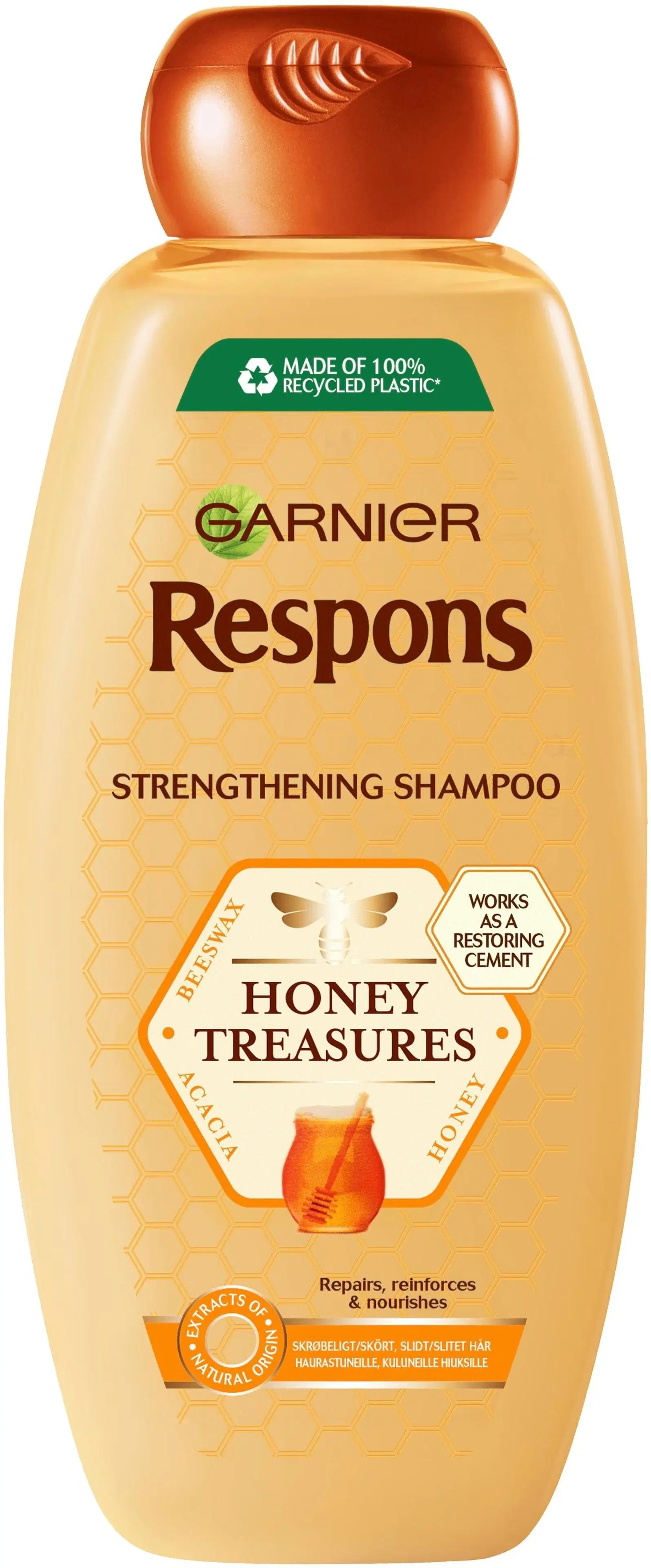Garnier Respons Honey Treasures vahvistava shampoo heikoille ja kuluneille hiuksille 400ml