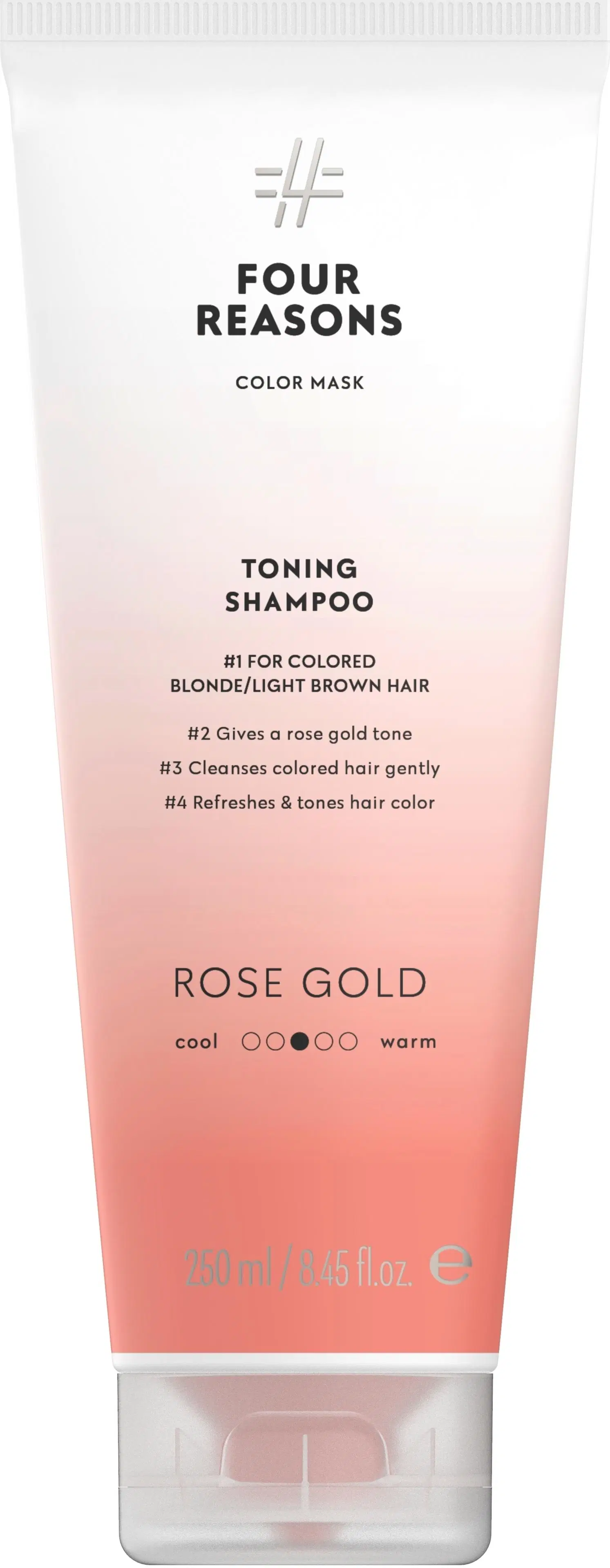 Four Reasons Color Mask Toning Shampoo Rose Gold sävyttävä shampoo 250 ml
