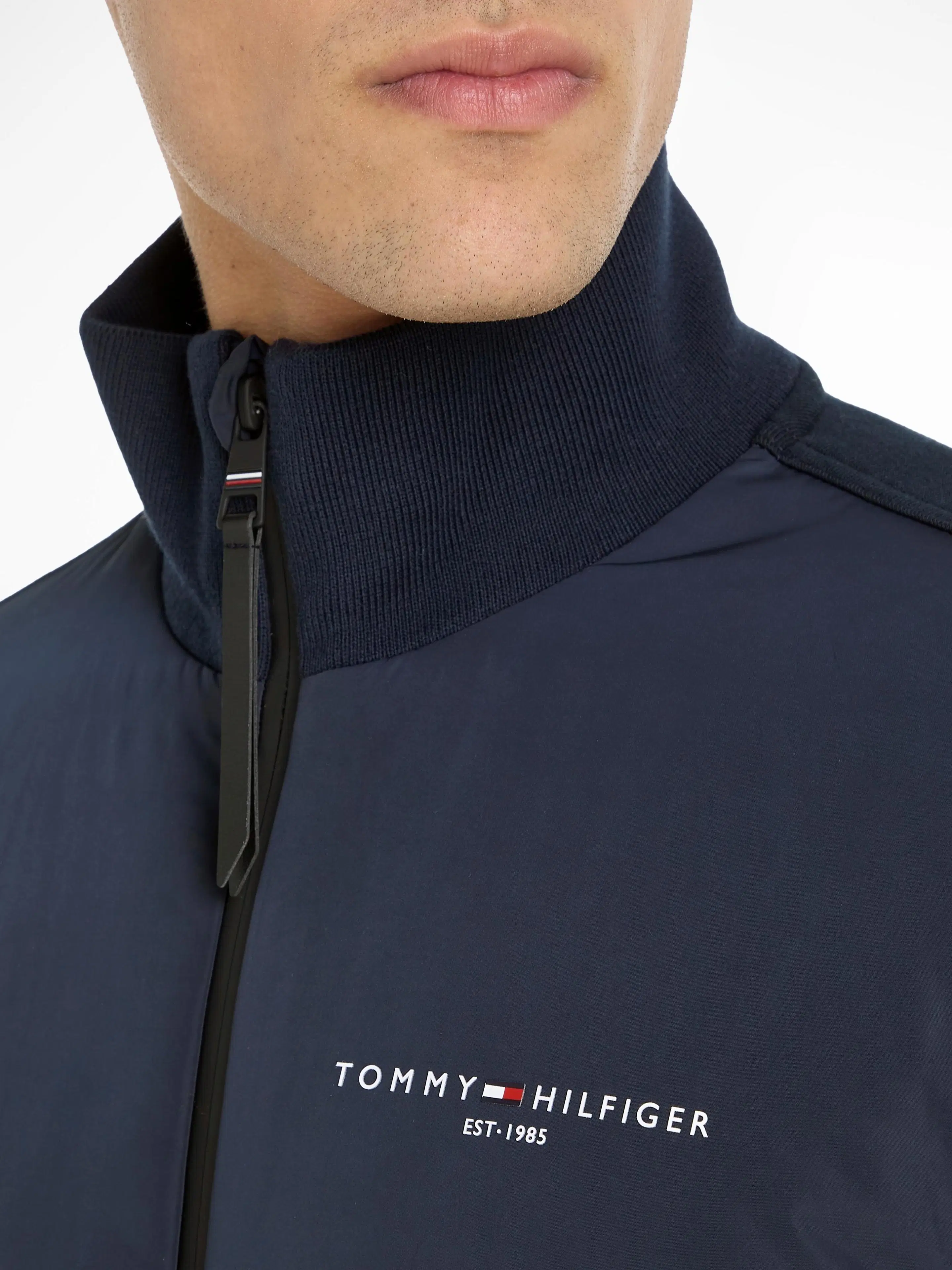 Tommy Hilfiger Tommy logo mix mediastand zip neuletakki