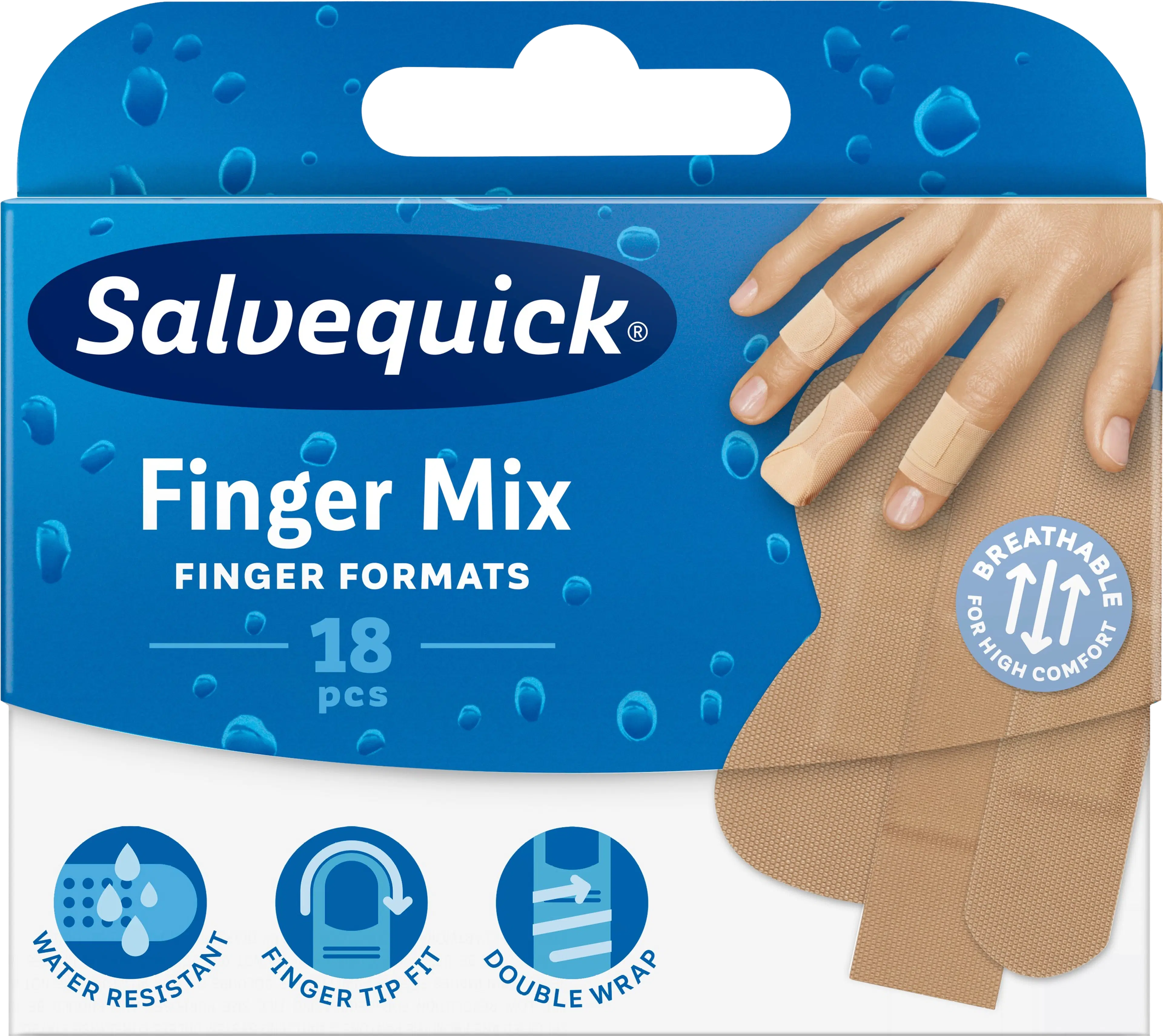 Salvequick Finger Mix laastari 18kpl