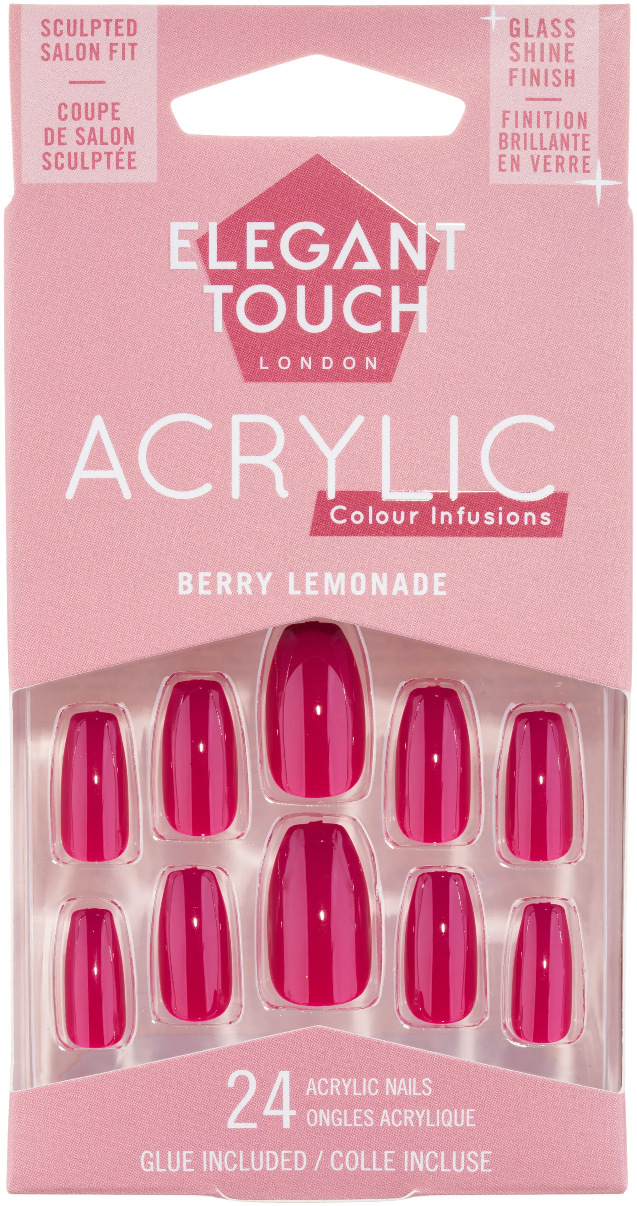 Elegant Touch Colour Acrylics Berry Lemonade -tekokynnet