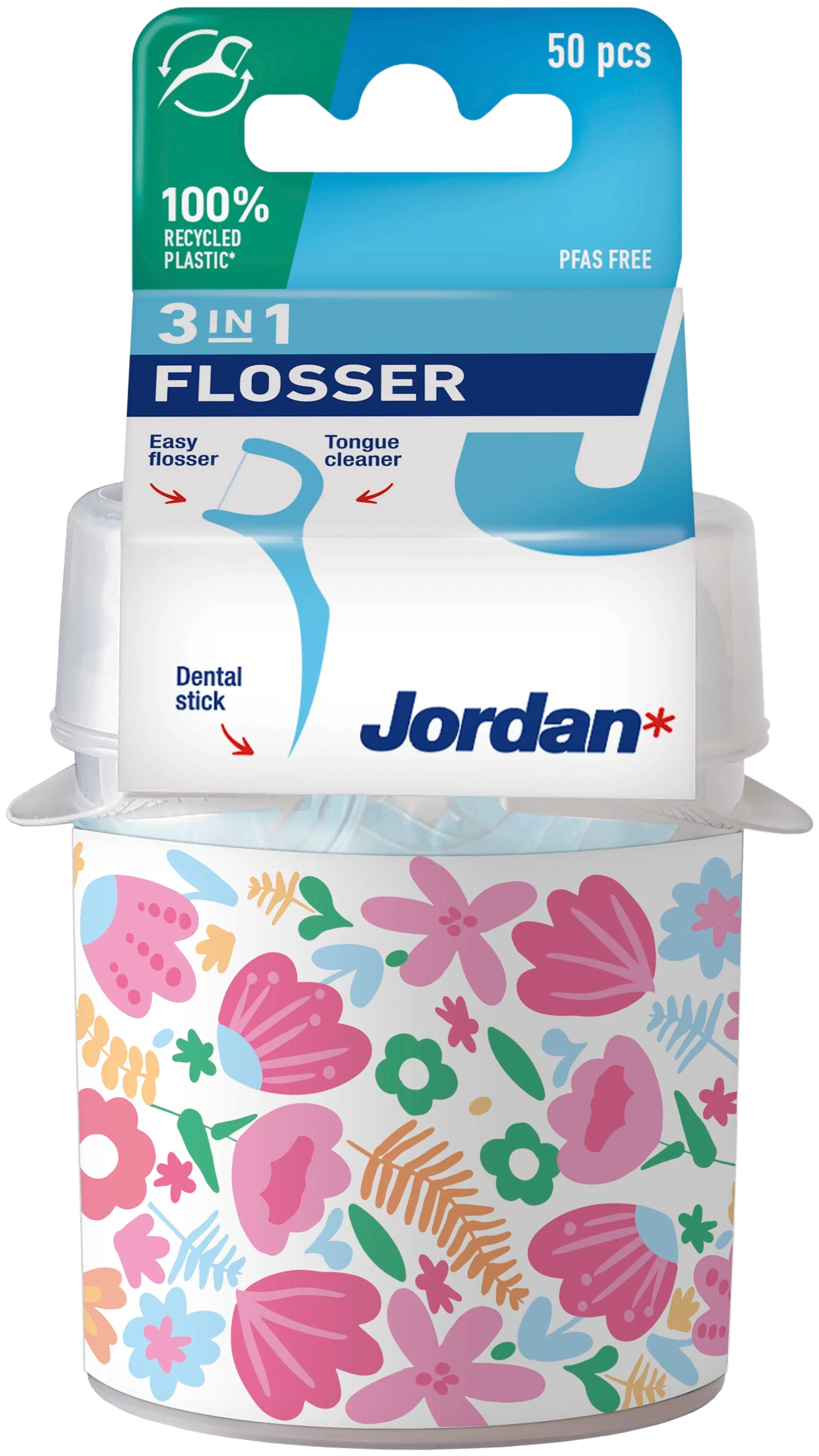 Jordan 3in1 Flosser hammaslankain pöytäpakkaus 50kpl