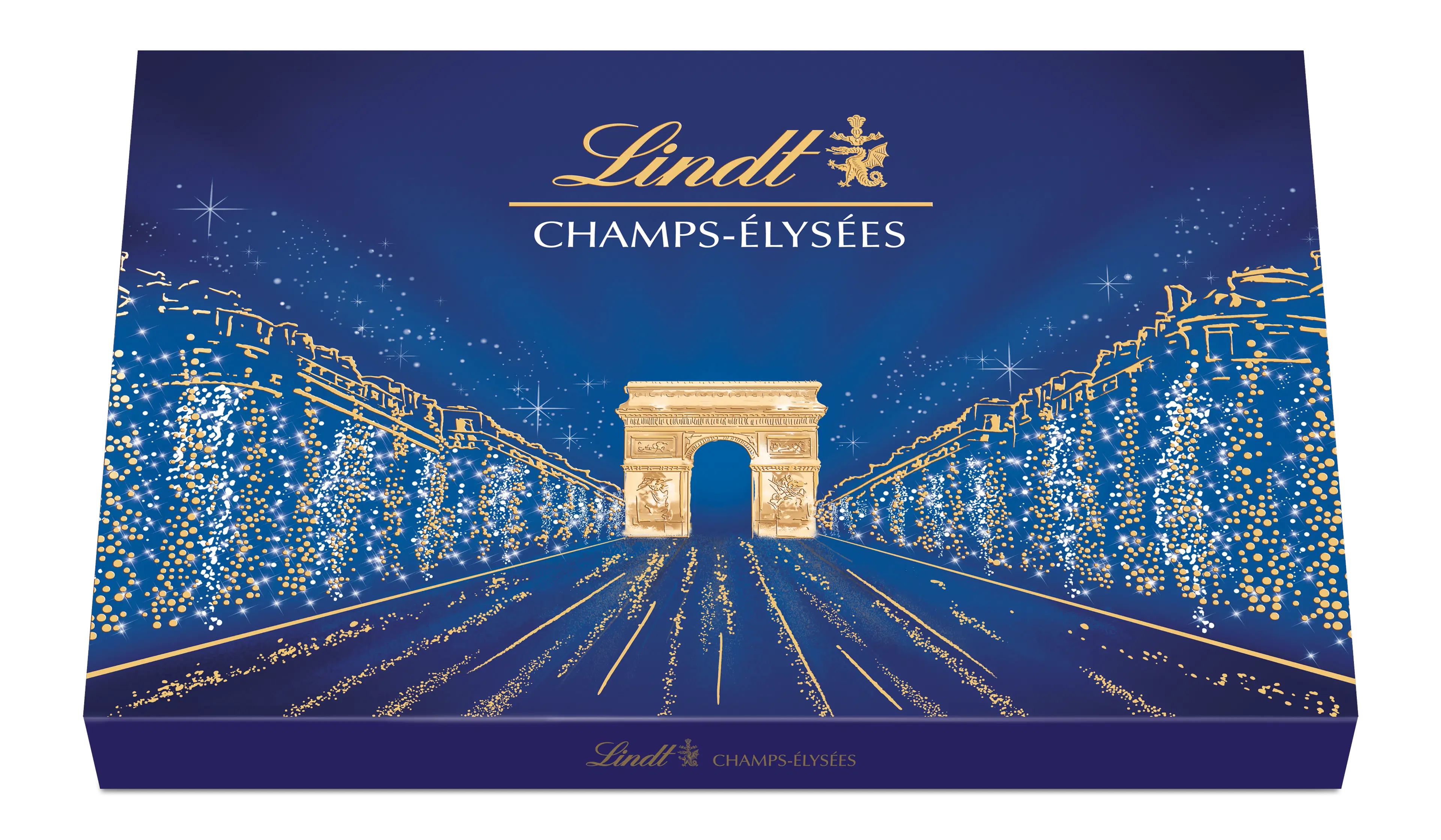Lindt Champs Élysées valikoima hienoja maito-, tumma- ja valkosuklaakonvehteja 973g