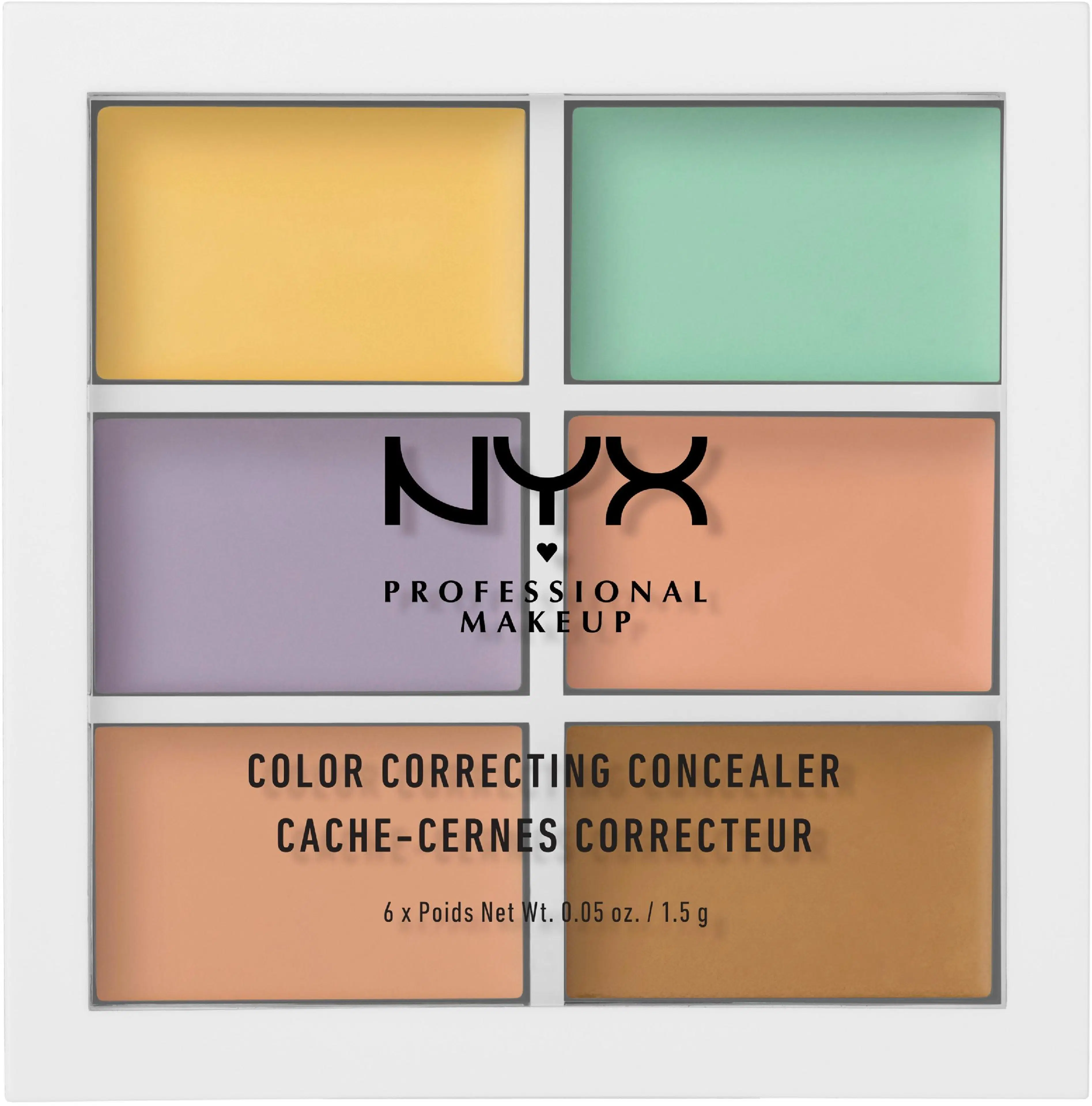 NYX Professional Makeup 3C Palette Color Correcting Concealer peiteväripaletti 1,5 g