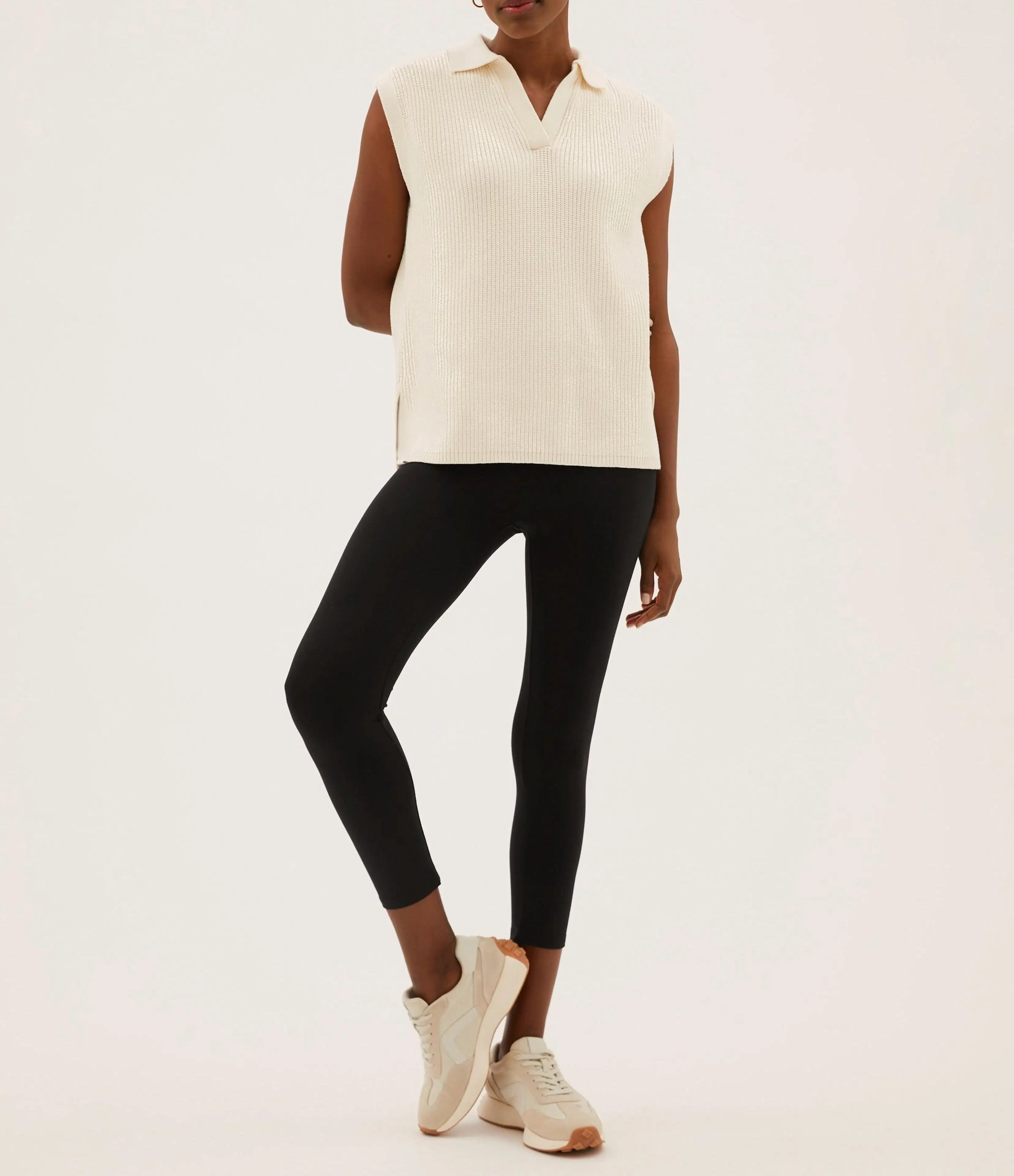 M&S High waisted cropped leggings