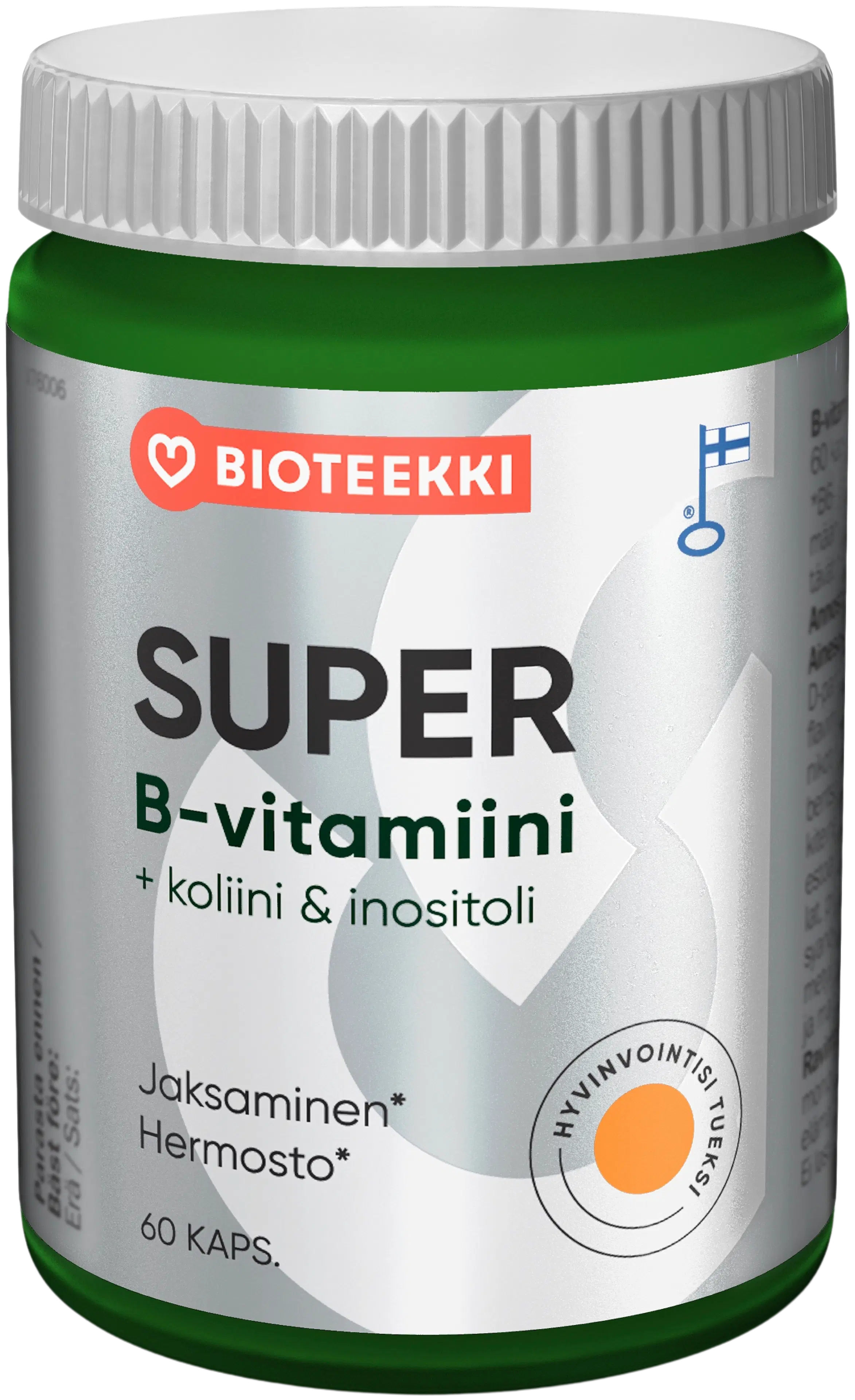 Bioteekki Super B-vitamiini ravintolisä 60 kaps.