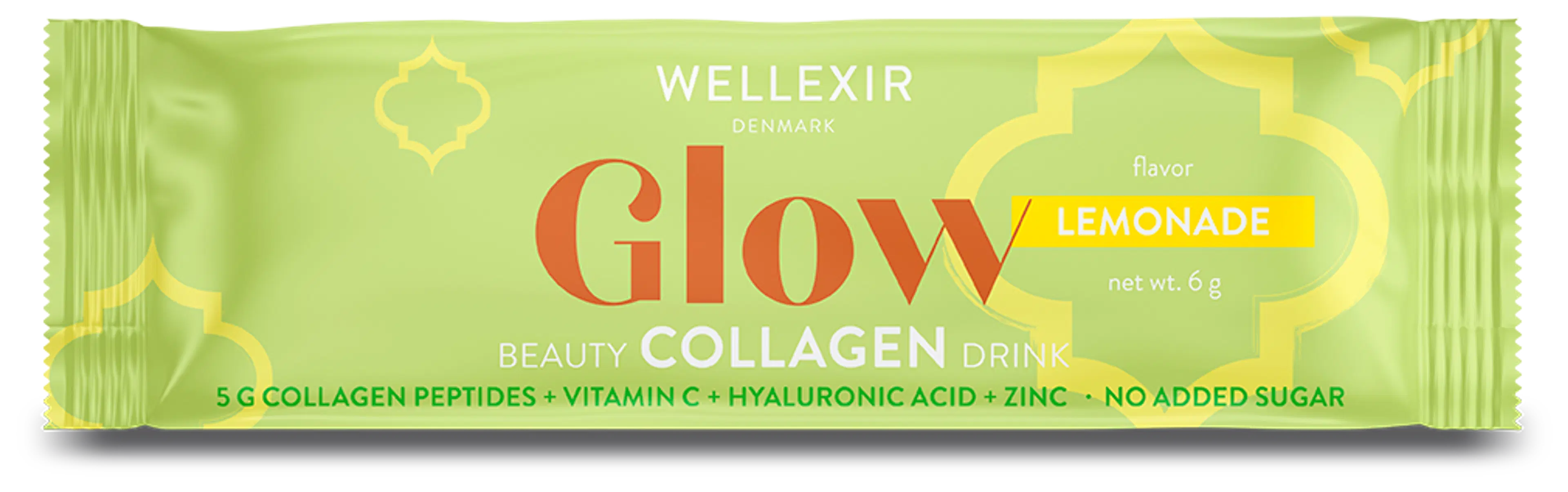 Wellexir Glow Beauty Collagen Drink Lemonade kollageeni-vitamiini ravintolisäjauhe 30 kpl