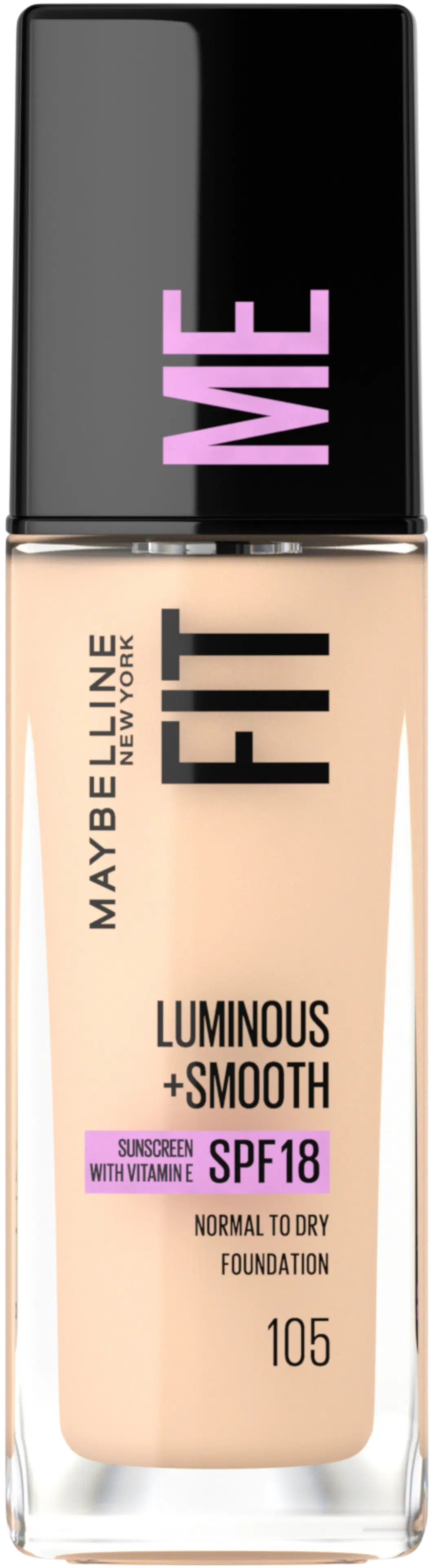 Maybelline New York  Fit Me Luminous & Smooth 105 Natural Ivory -meikkivoide 30ml