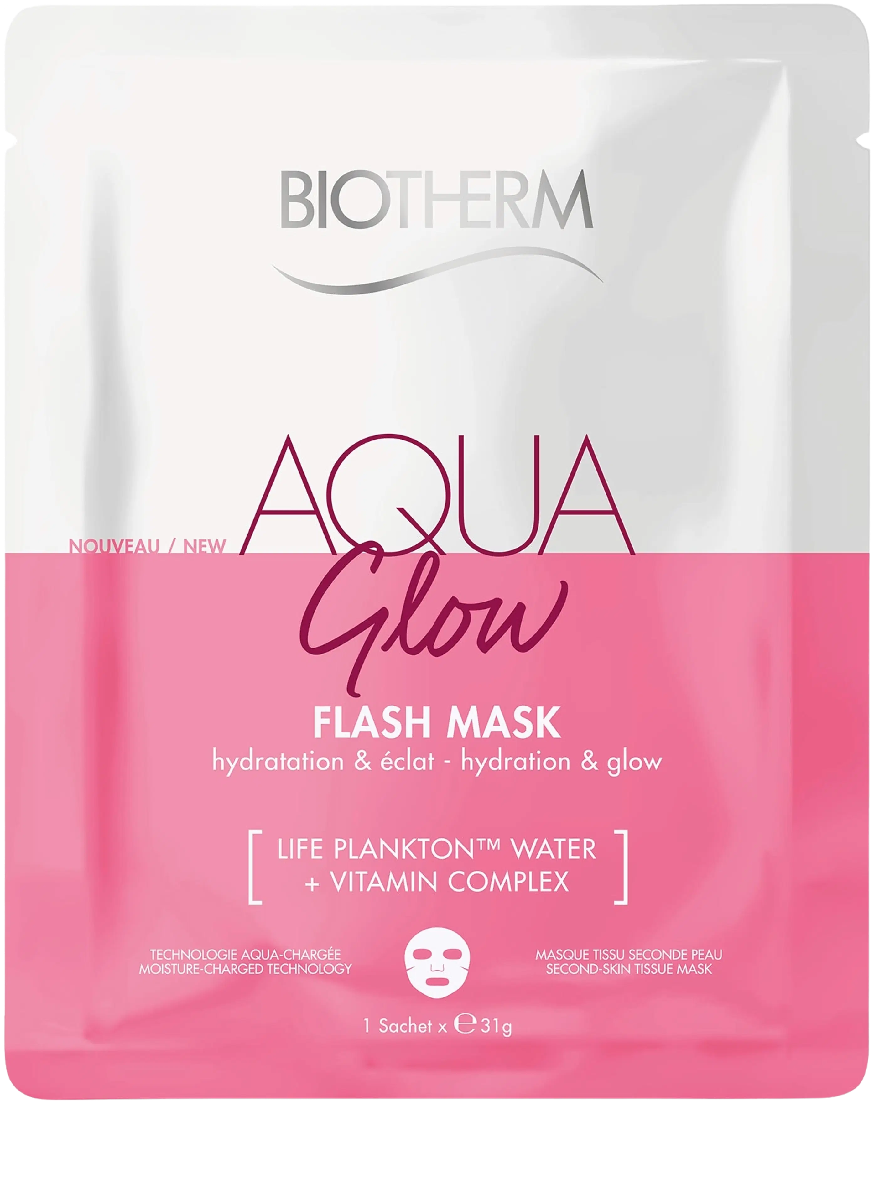 Biotherm Aqua Glow Flash Mask kangasnaamio