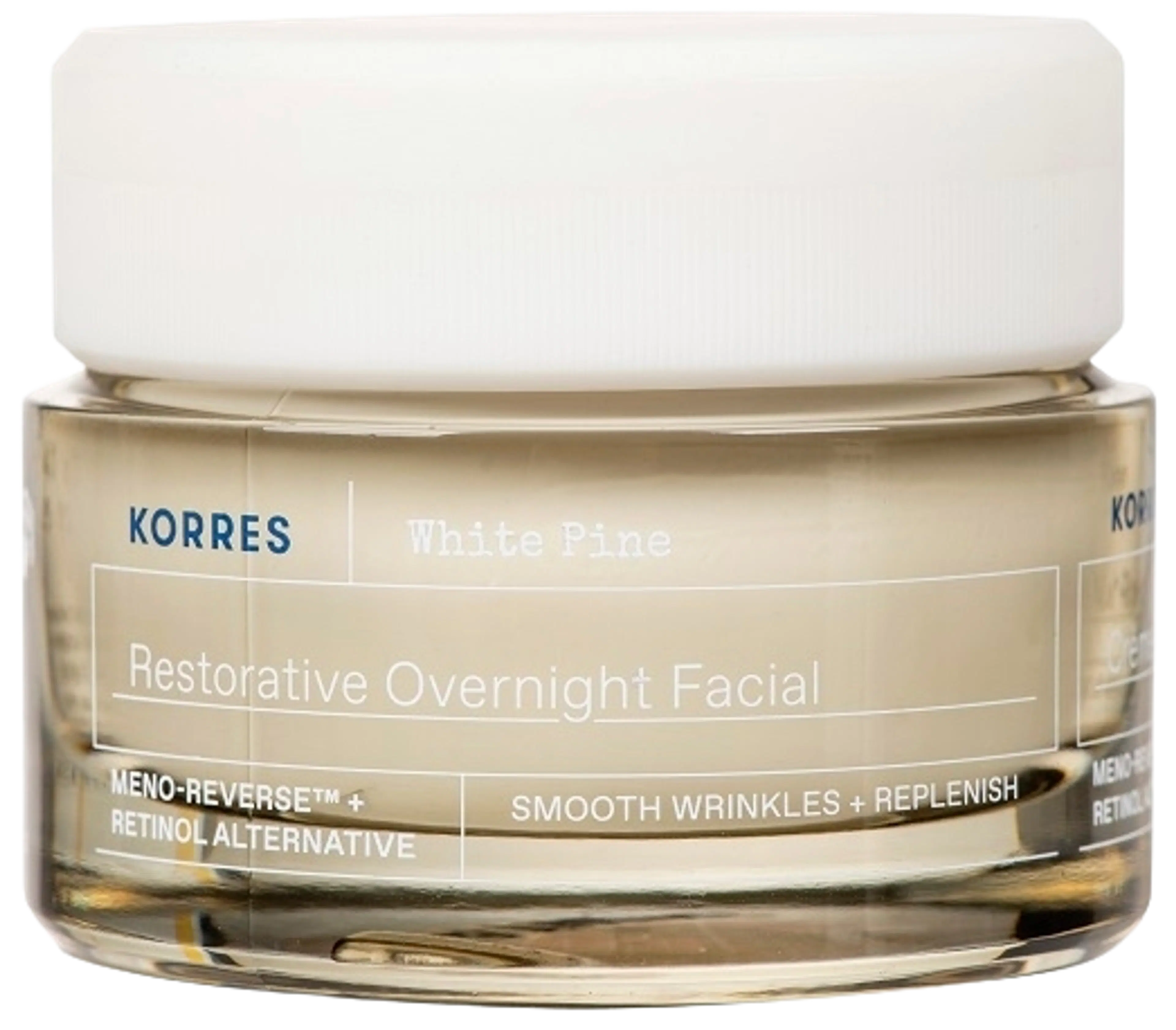 KORRES White Pine Meno-Reverse Restorative Overnight Facial yön yli hoitonaamio 40 ml