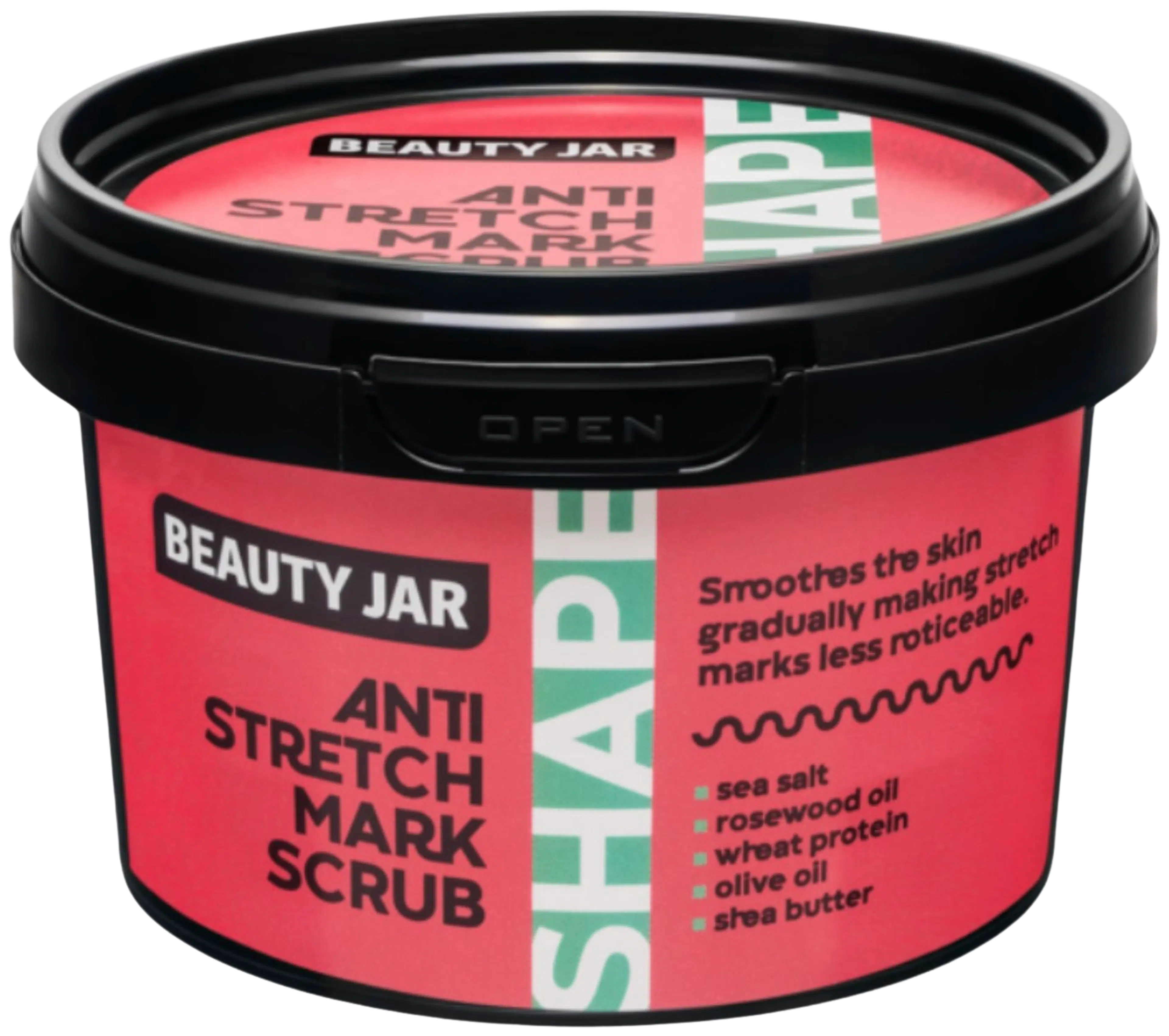 Beauty Jar SHAPE - Anti-Stretch Mark Scrub vartalokuorinta 400 g