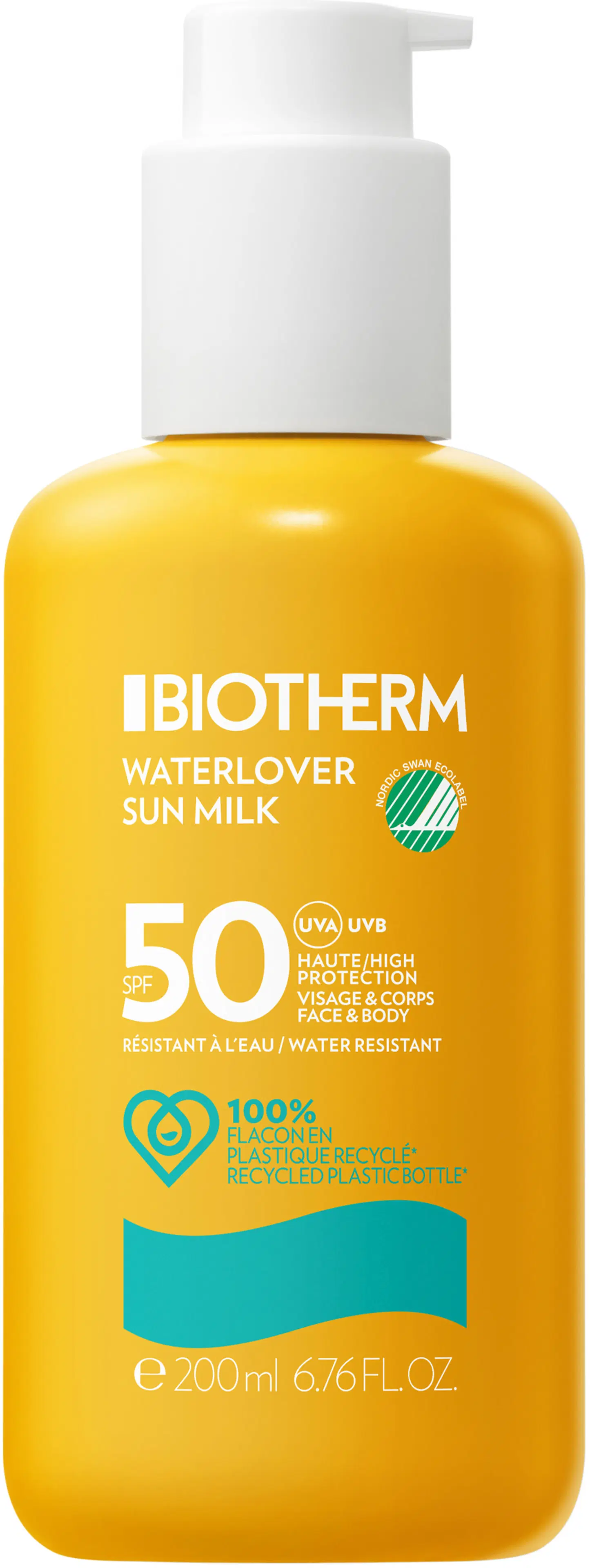 Biotherm Waterlover Sun Milk SPF50 aurinkovoide vartalolle ja kasvoille 200 ml