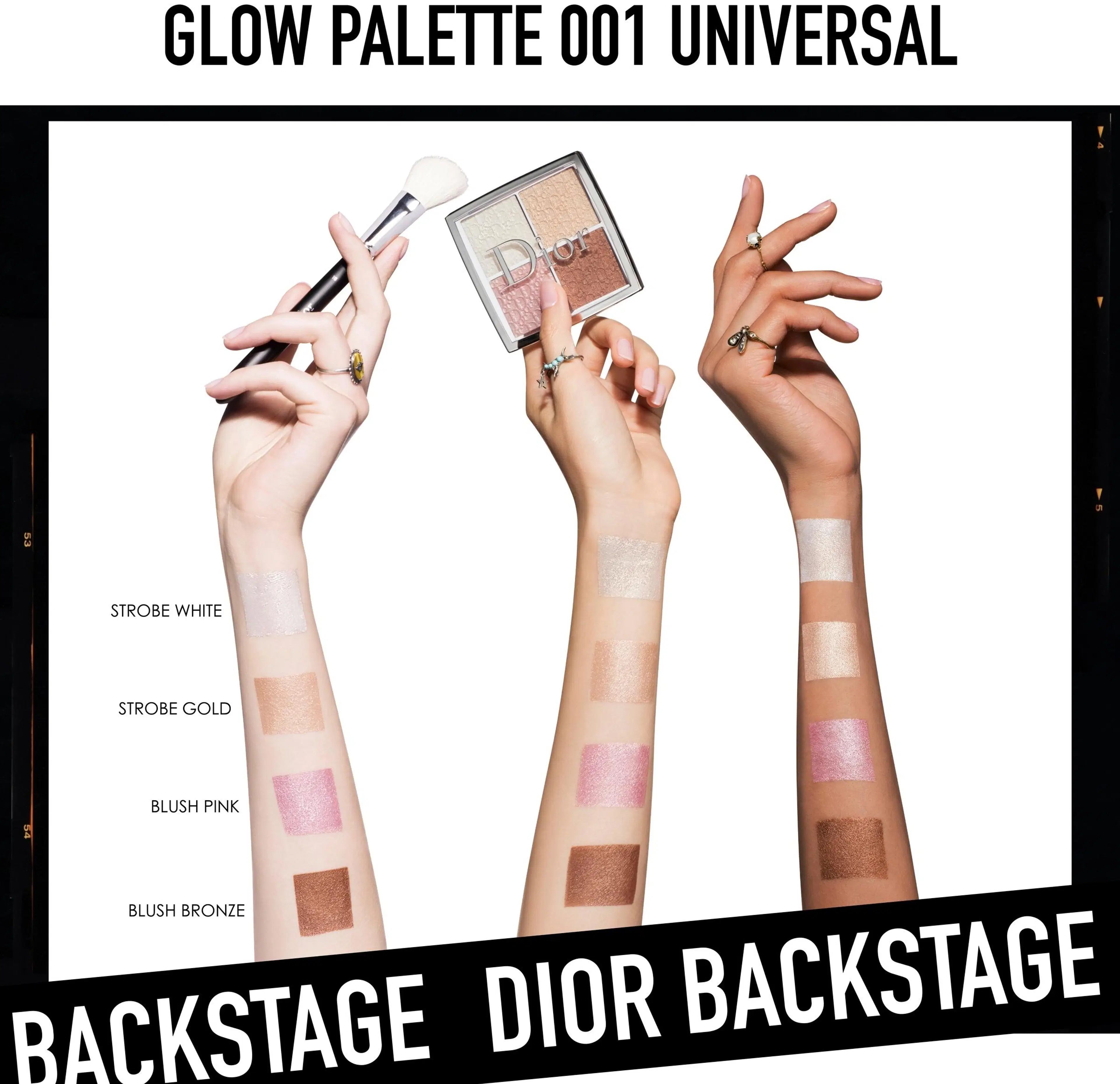 DIOR Backstage face glow palette korostuspaletti 10g