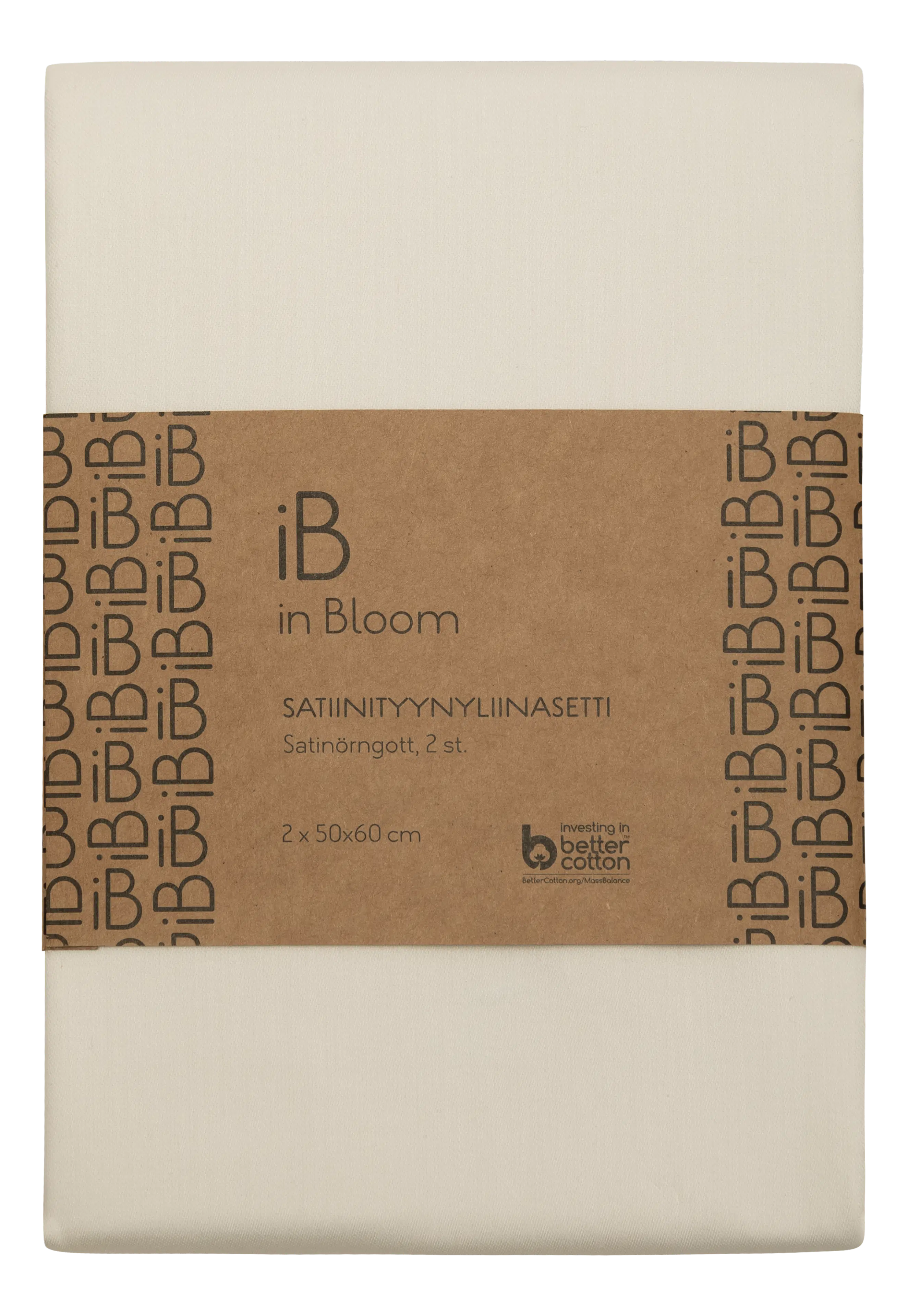 in Bloom satiinityynyliina 50x60cm 2 kpl valkoinen
