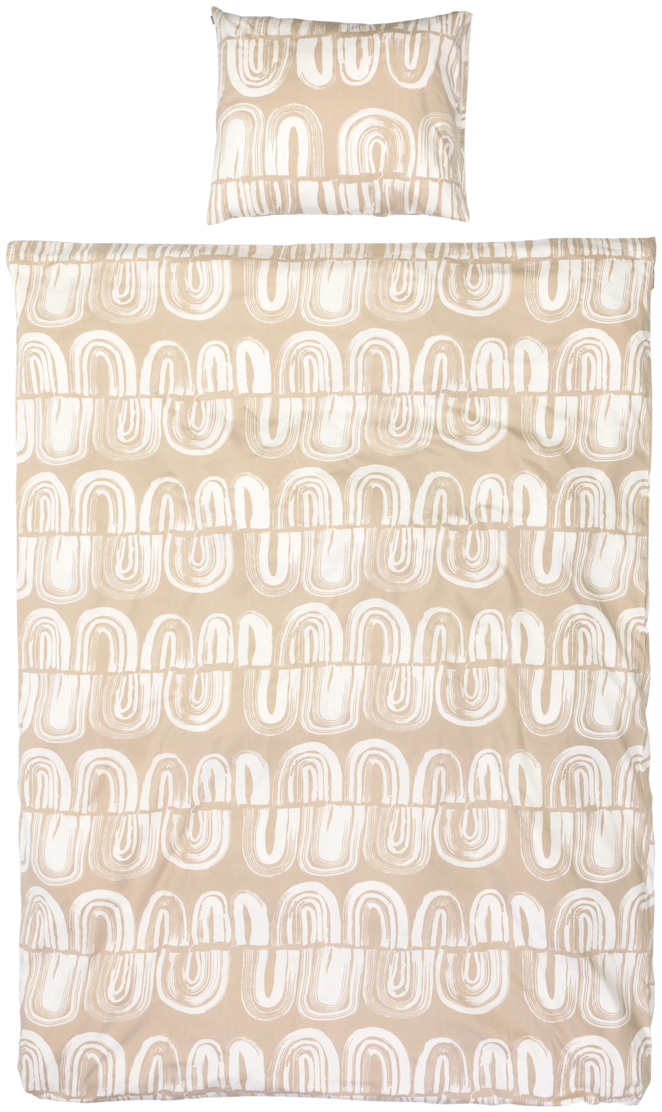 Pentik Kaarna pussilakanasetti 150x210 cm + 50x60 cm, vaaleanruskea