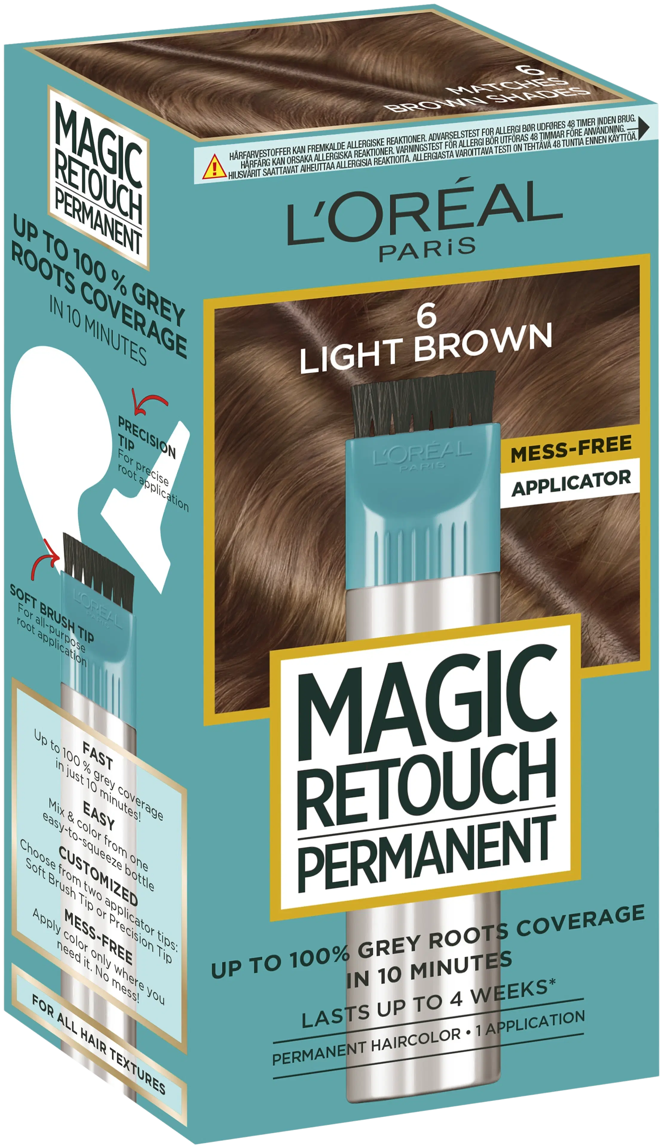 L'Oréal Paris Magic Retouch permanent 6 Light Brown kestoväri 1kpl