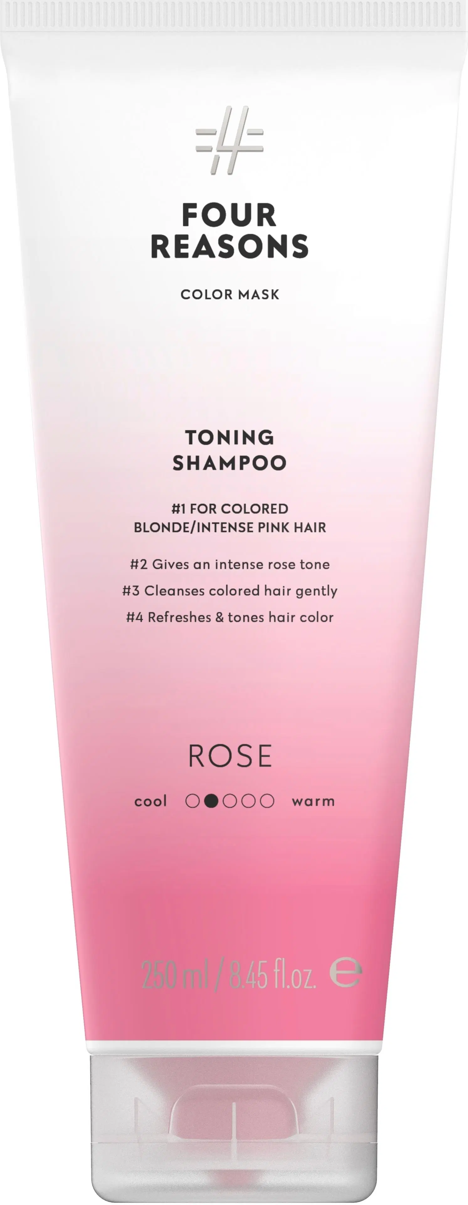 Four Reasons Color Mask Toning Shampoo Rose sävyttävä shampoo 250 ml