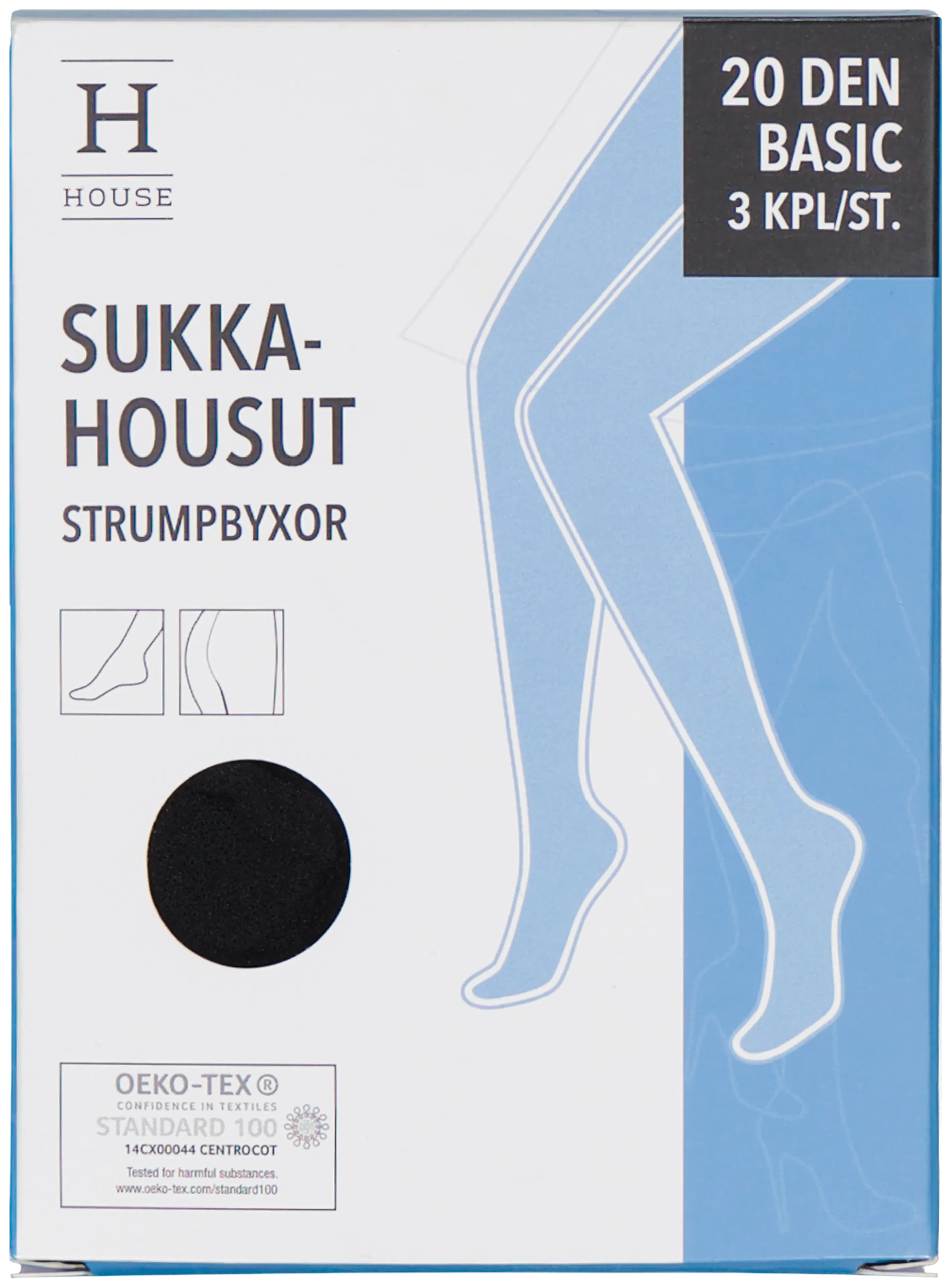 House naisten sukkahousut basic 20 den SH20X3HR 3-pack