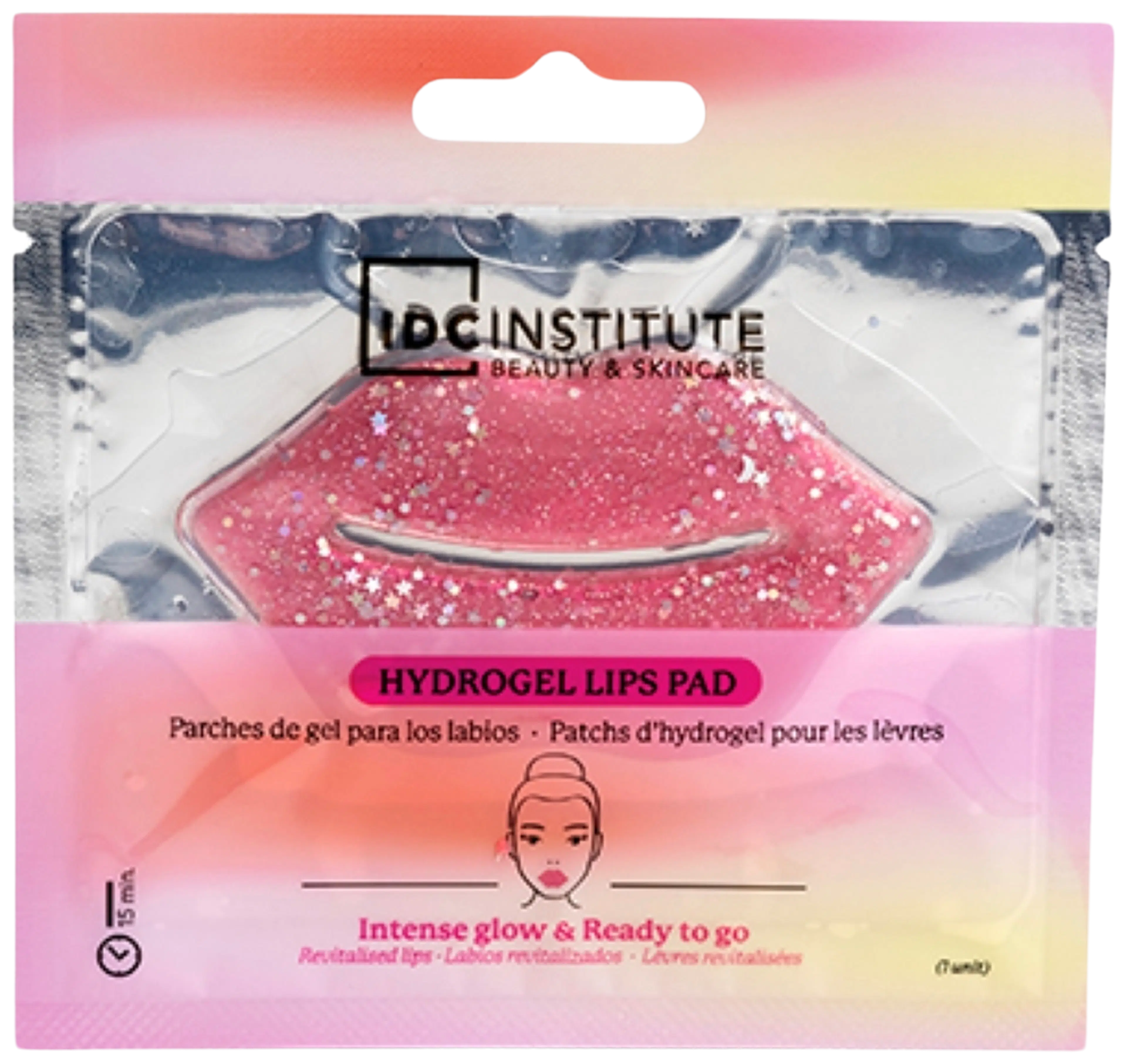 IDC Institute Glitter huulinaamio Pink 1 kpl