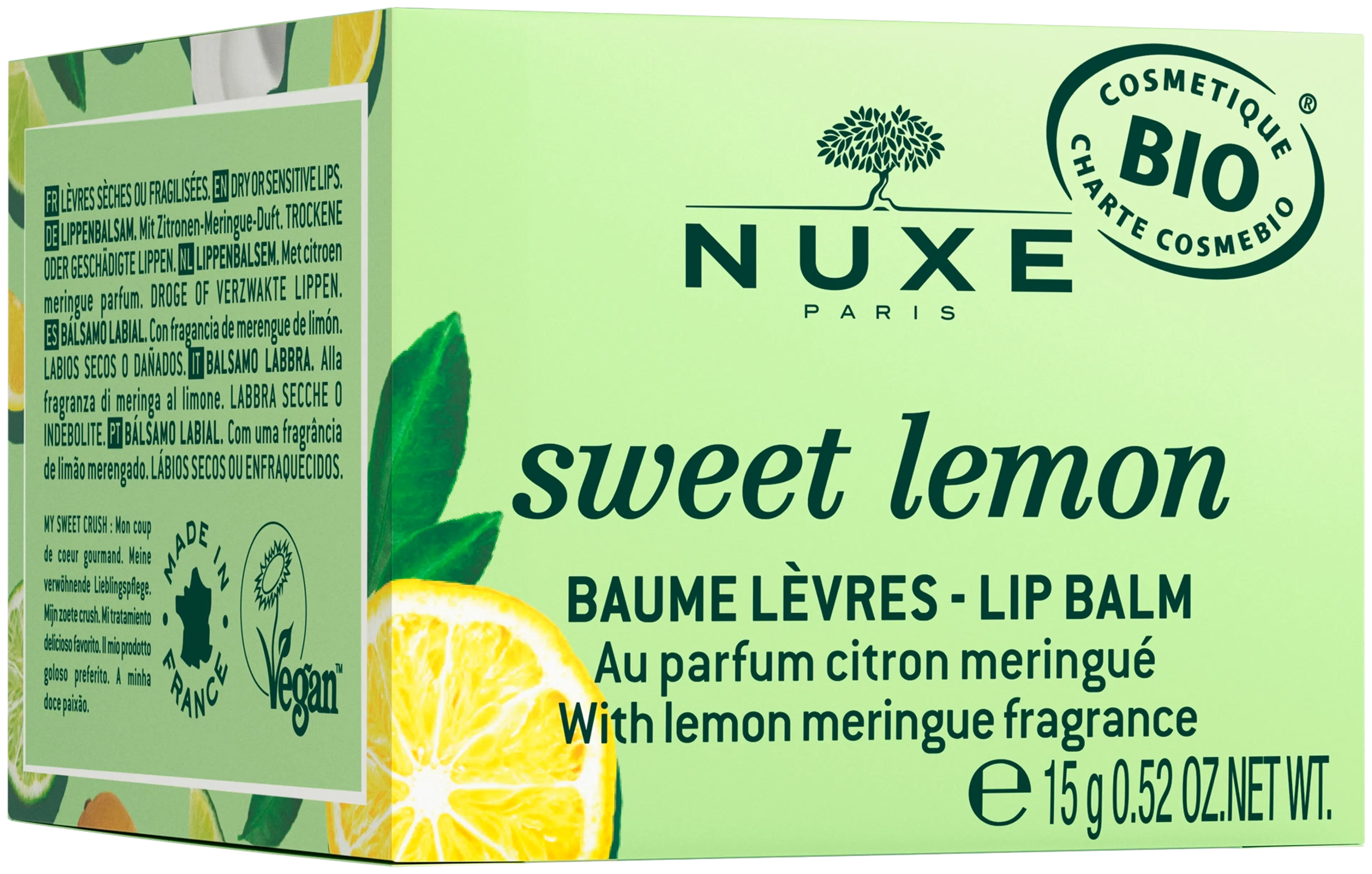 Nuxe Sweet lemon BIO Lip Balm huulivoide 15ml
