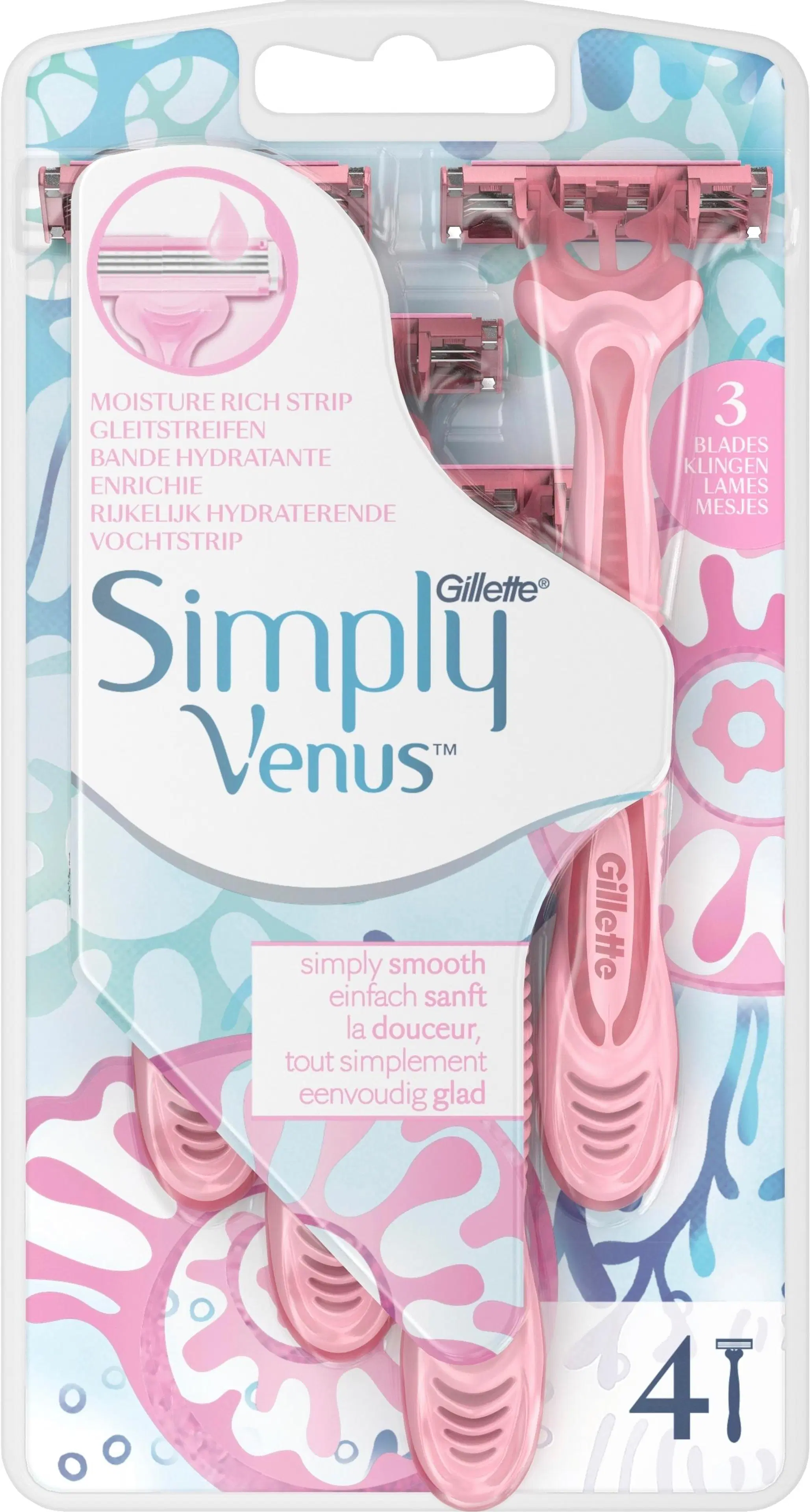 Gillette 4kpl Simply Venus3 varsiterä
