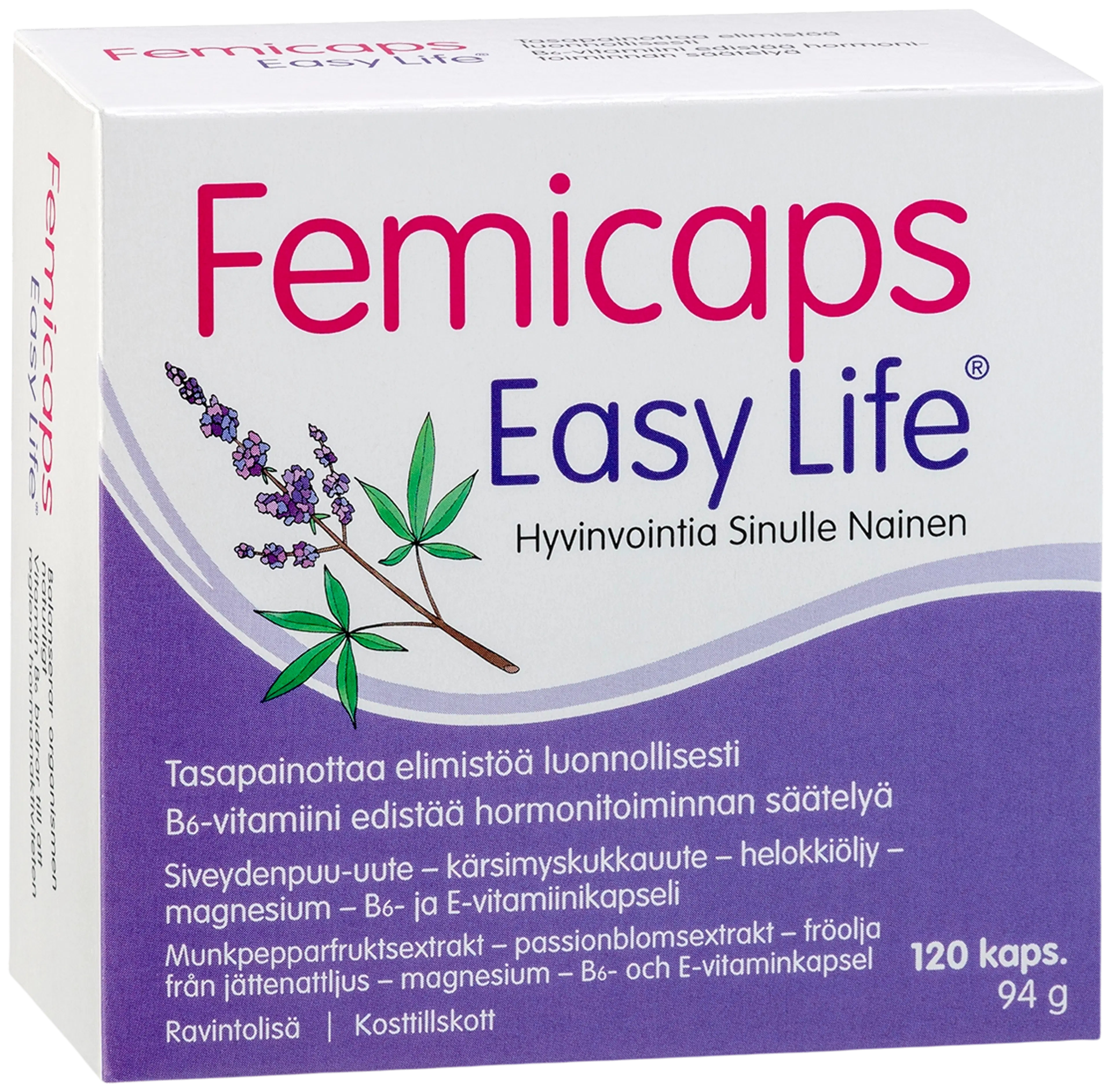 Femicaps Easy Life Siveydenpuu-uutetabletti 120 kaps.