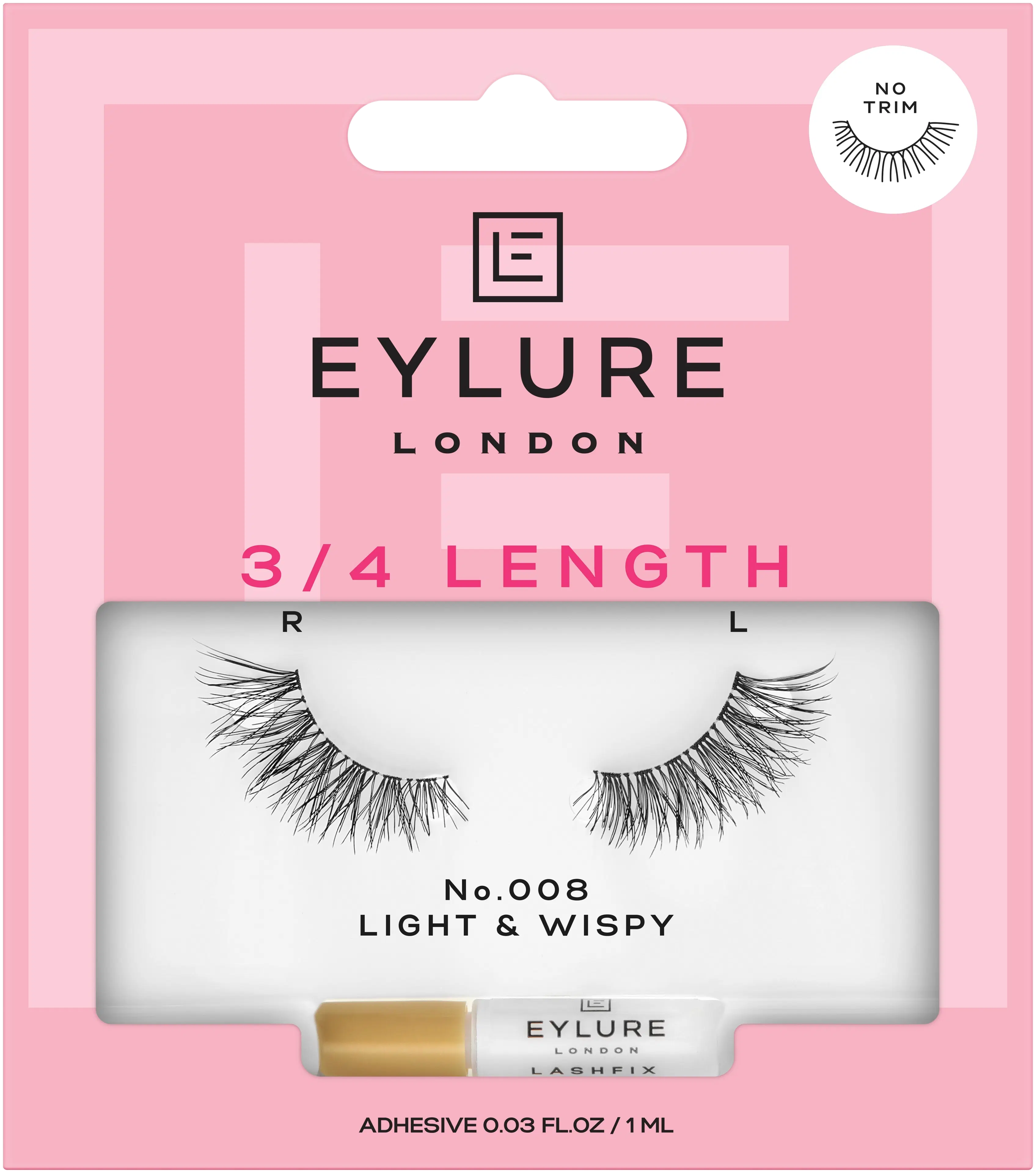 Eylure 3/4 length 008 -irtoripset ja liima