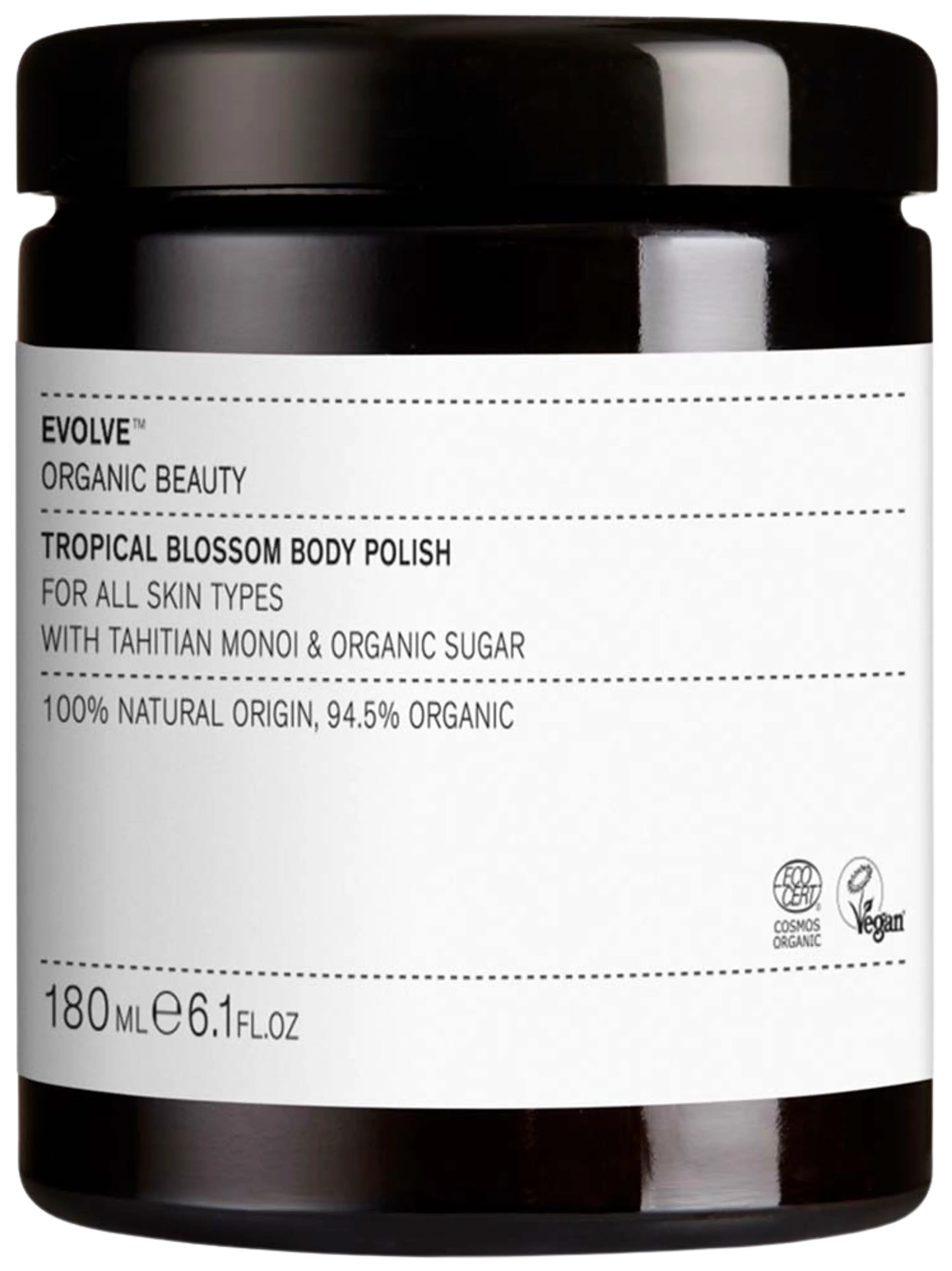 Evolve Organic Beauty Tropical Blossom Body Polish Sokerikuorintavoide 180ml