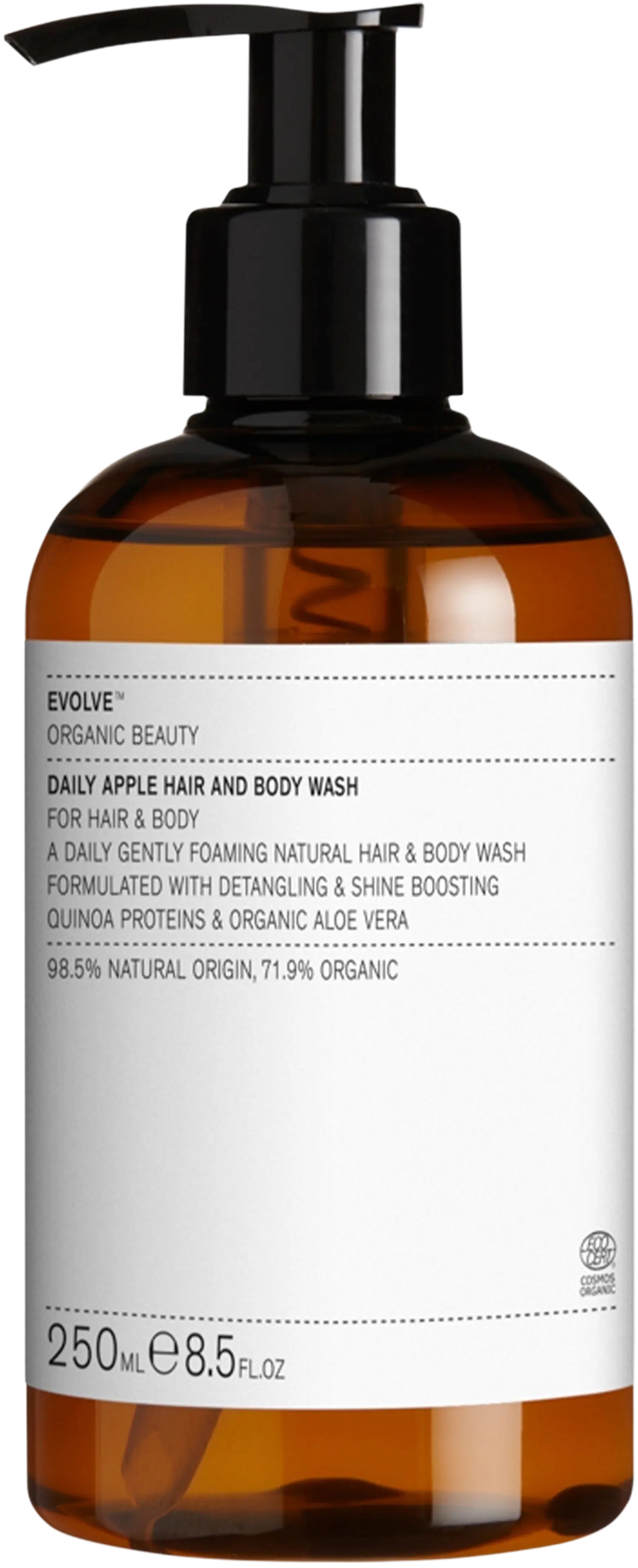 Evolve Organic Beauty Daily Apple Hair and Body Wash Hius-ja vartaloshampoo 250 ml