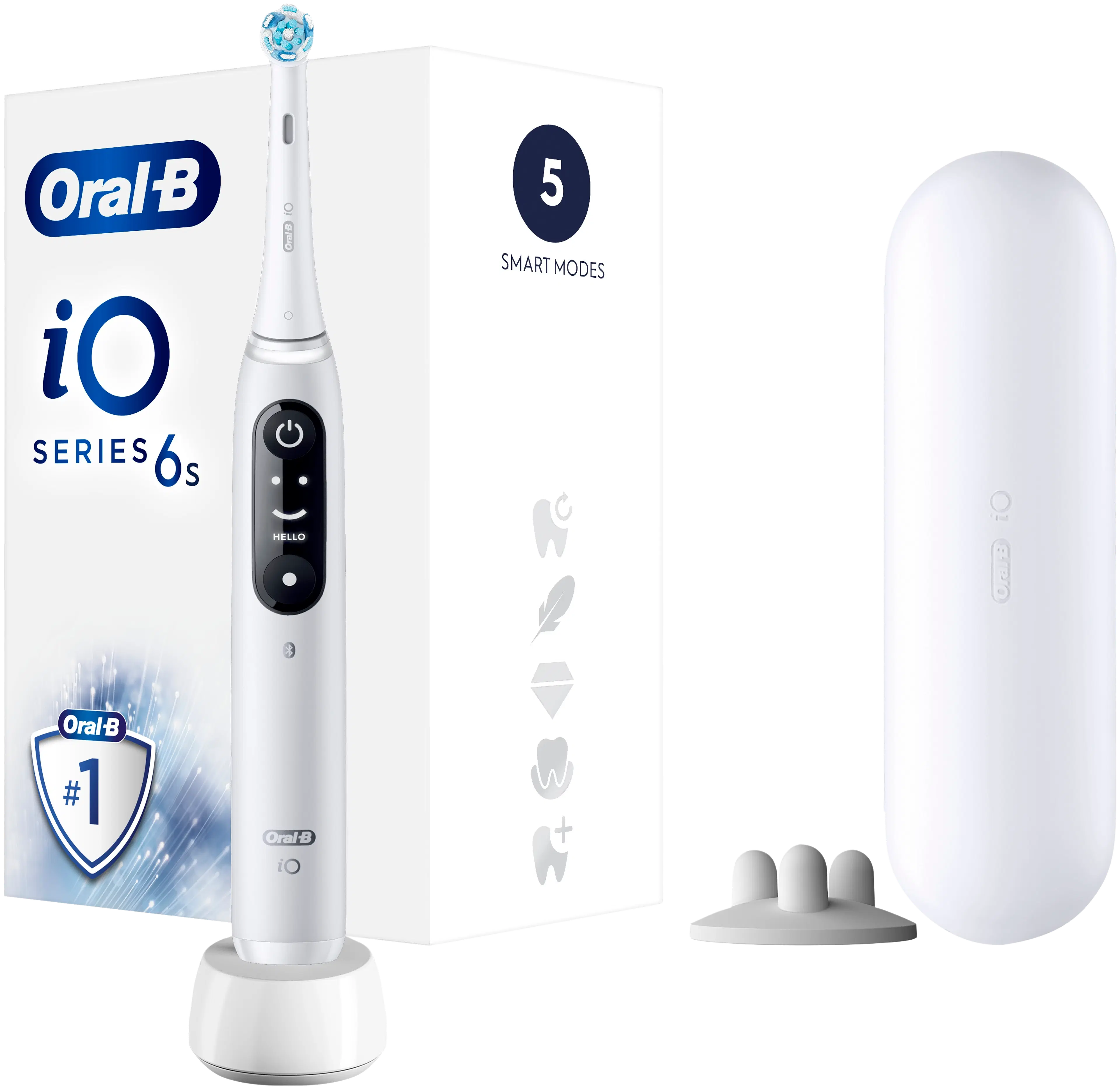 Oral-B iO 6S White -Sähköhammasharja Braun-tekniikalla