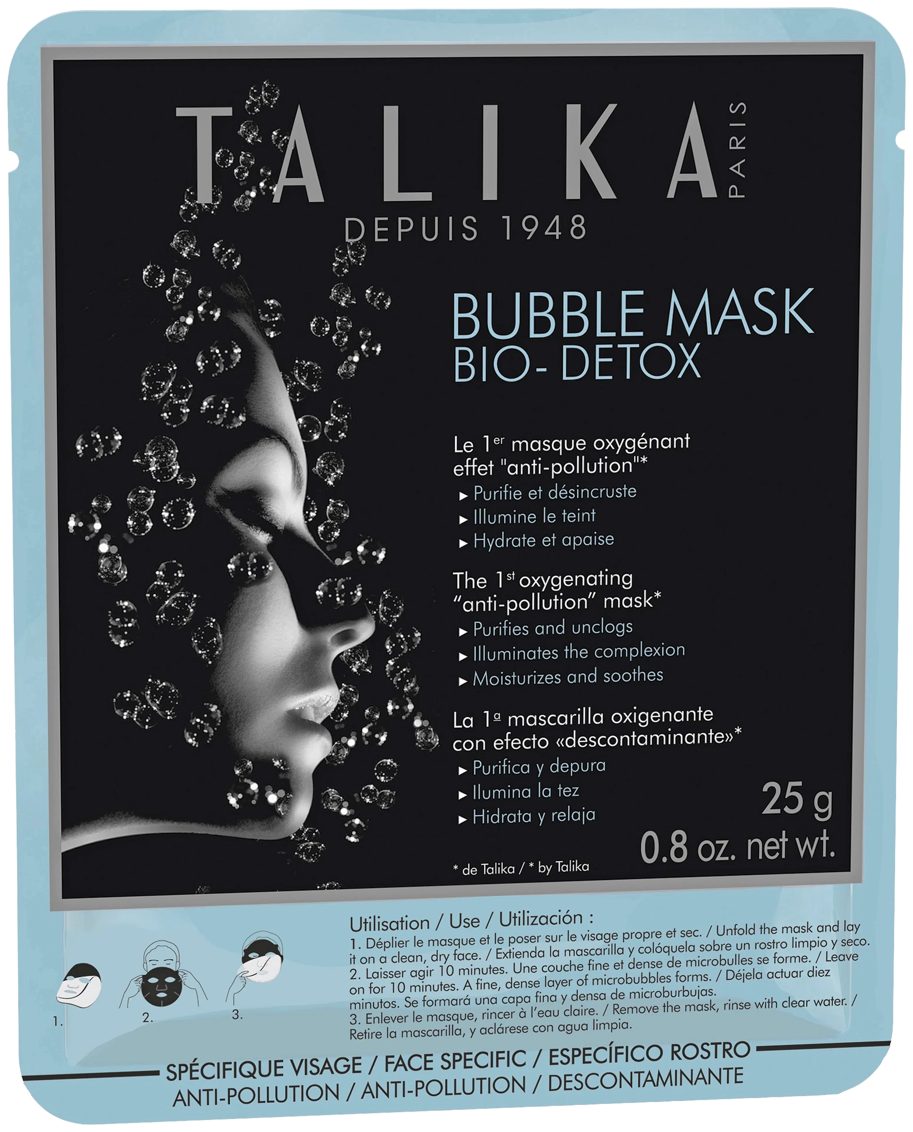 Talika Bubble Mask Bio-Detox kasvonaamio 25 g