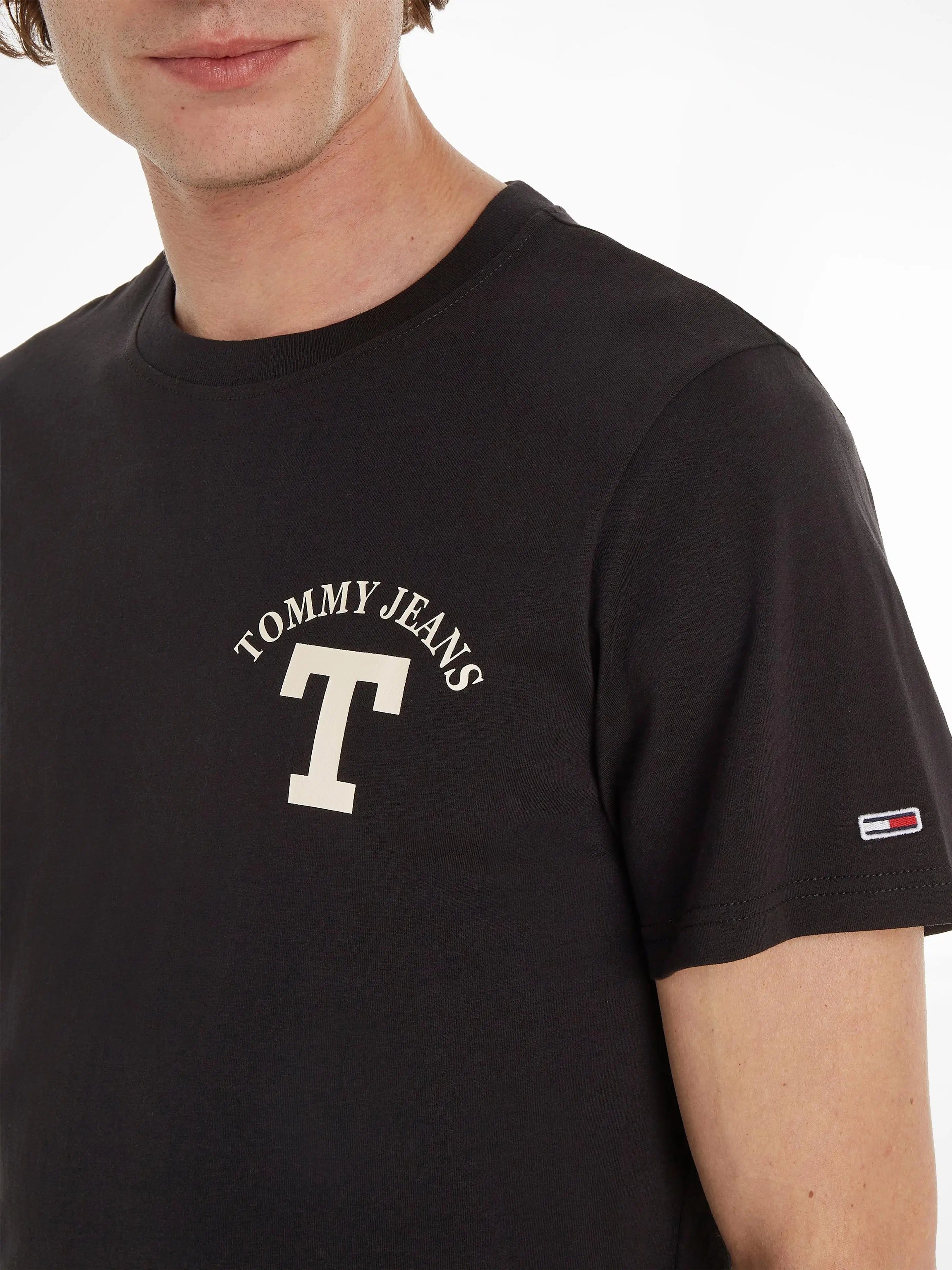 Tommy Jeans  reg curved letterman t-paita