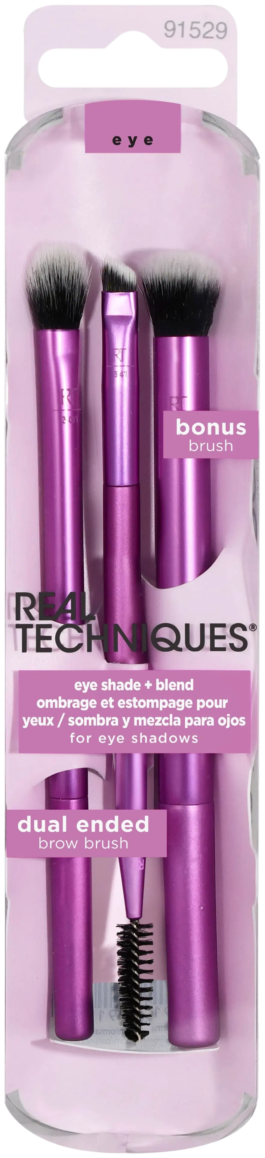 Real Techniques Eye Shade + Blend - luomivärisivellintrio
